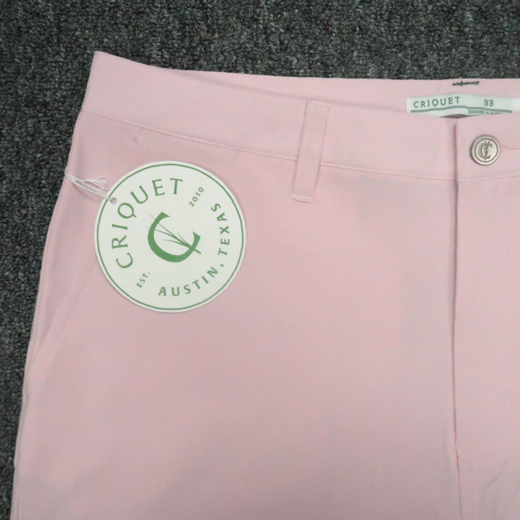 Vintage Criquet Shorts Mens 33 Pink Anytime Stretch Lightweight Chino NWT Size US 33 - 2 Thumbnail