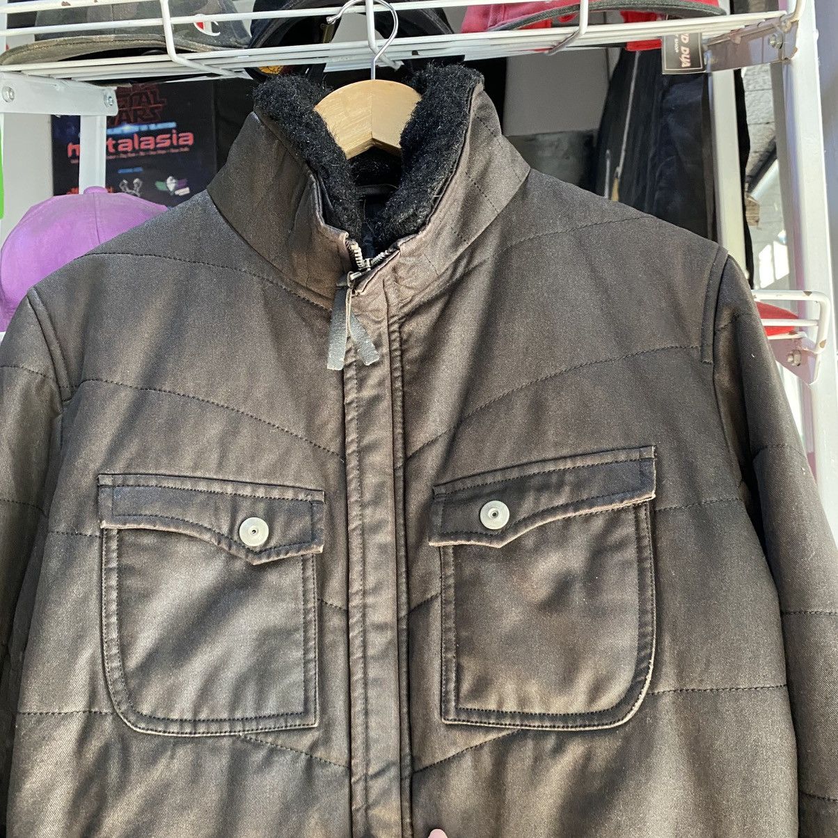 ABAHOUSE 2000s Abahouse - Wool Waxed Bikers Jackets Size US L / EU 52-54 / 3 - 12 Thumbnail