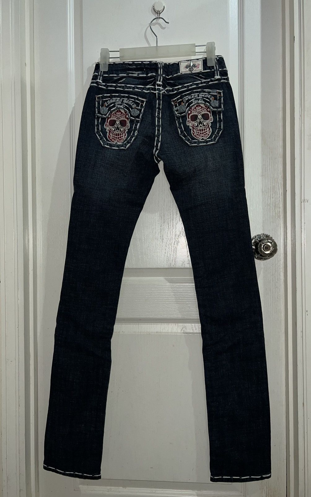 Miss Me LAGUNA BEACH skull slim jeans☠️ Size 27" / US 4 / IT 40 - 6 Thumbnail