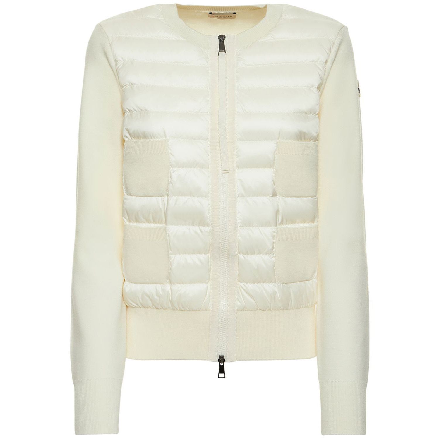 MONCLER Women's White Wool Cardigan New (Women's size:L;)