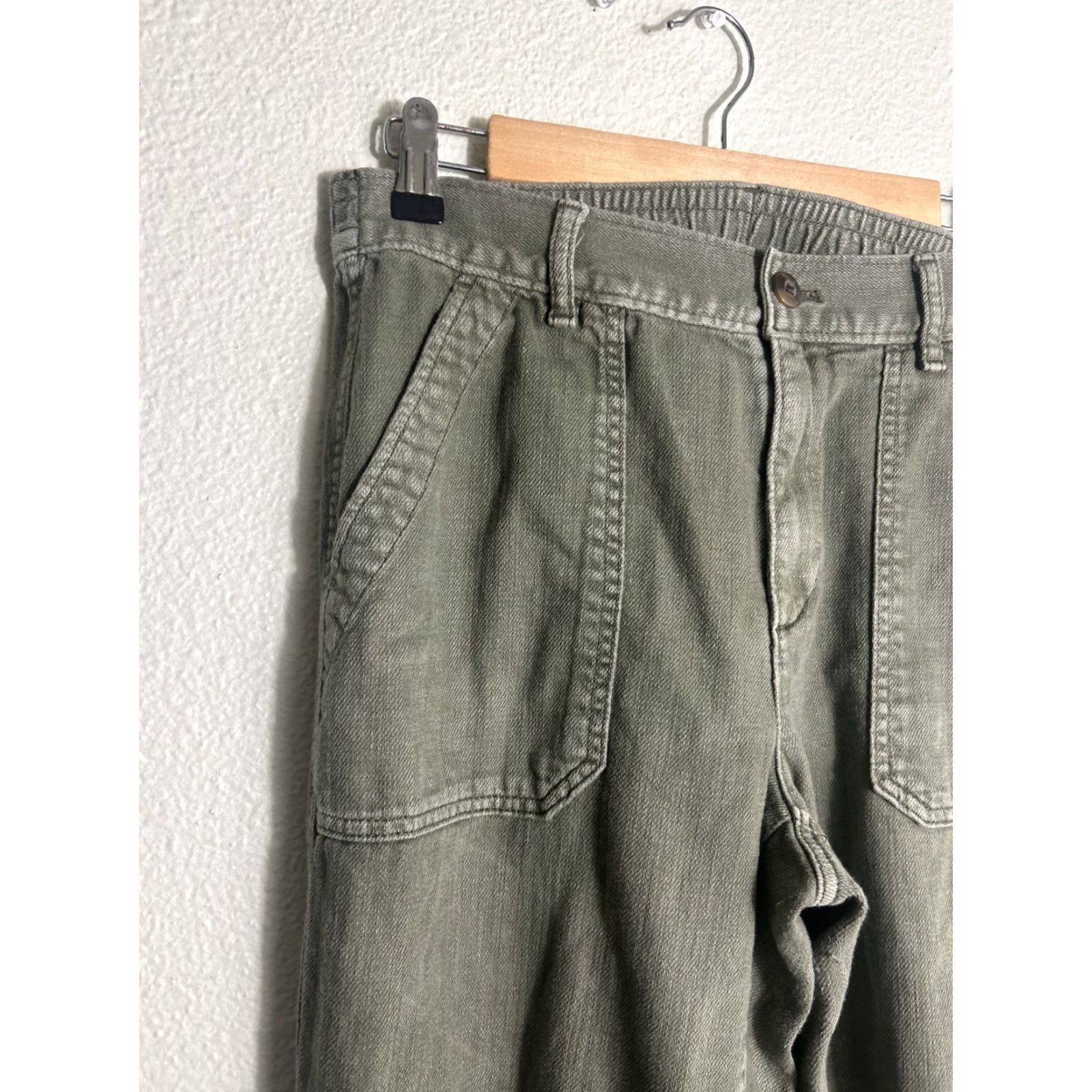 Gap Gap Army Green Cotton Ankle Joggers 30x27 Womens Size 8 Pants Regular Color Green Army Womens Size 30" / US 8 / IT 44 - 4 Thumbnail