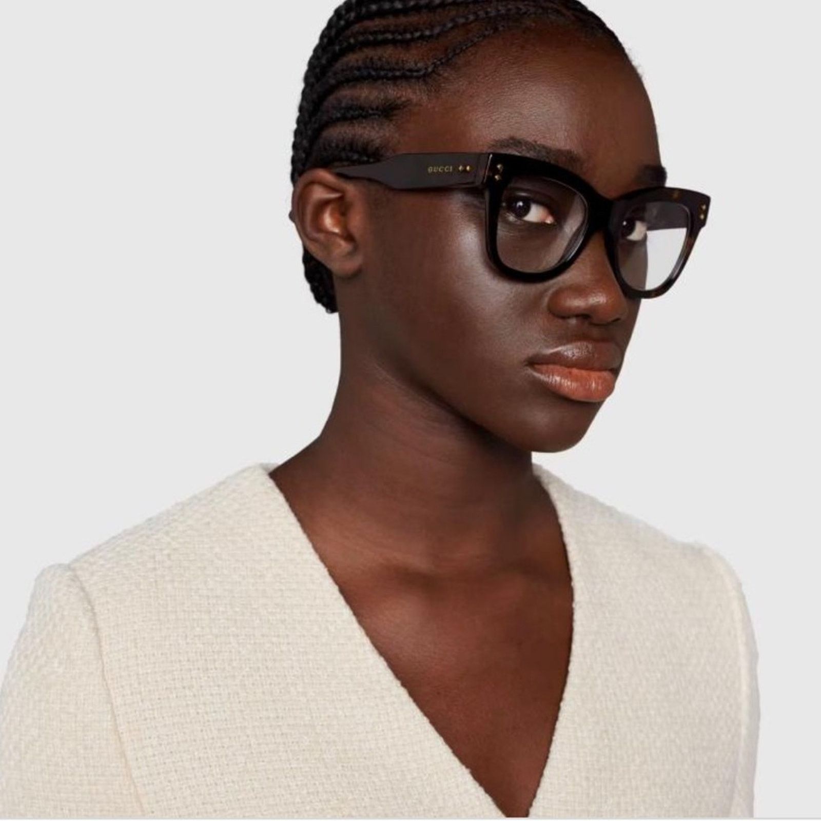 Gucci NEW GUCCI GG1082O 001 Black/Transparent Women Eyeglasses Size ONE SIZE - 10 Thumbnail
