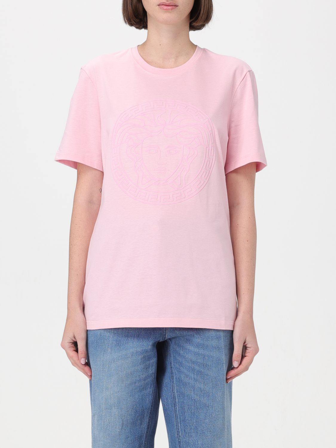 image of Versace T-Shirt Woman Pink, Women's (Size Small)