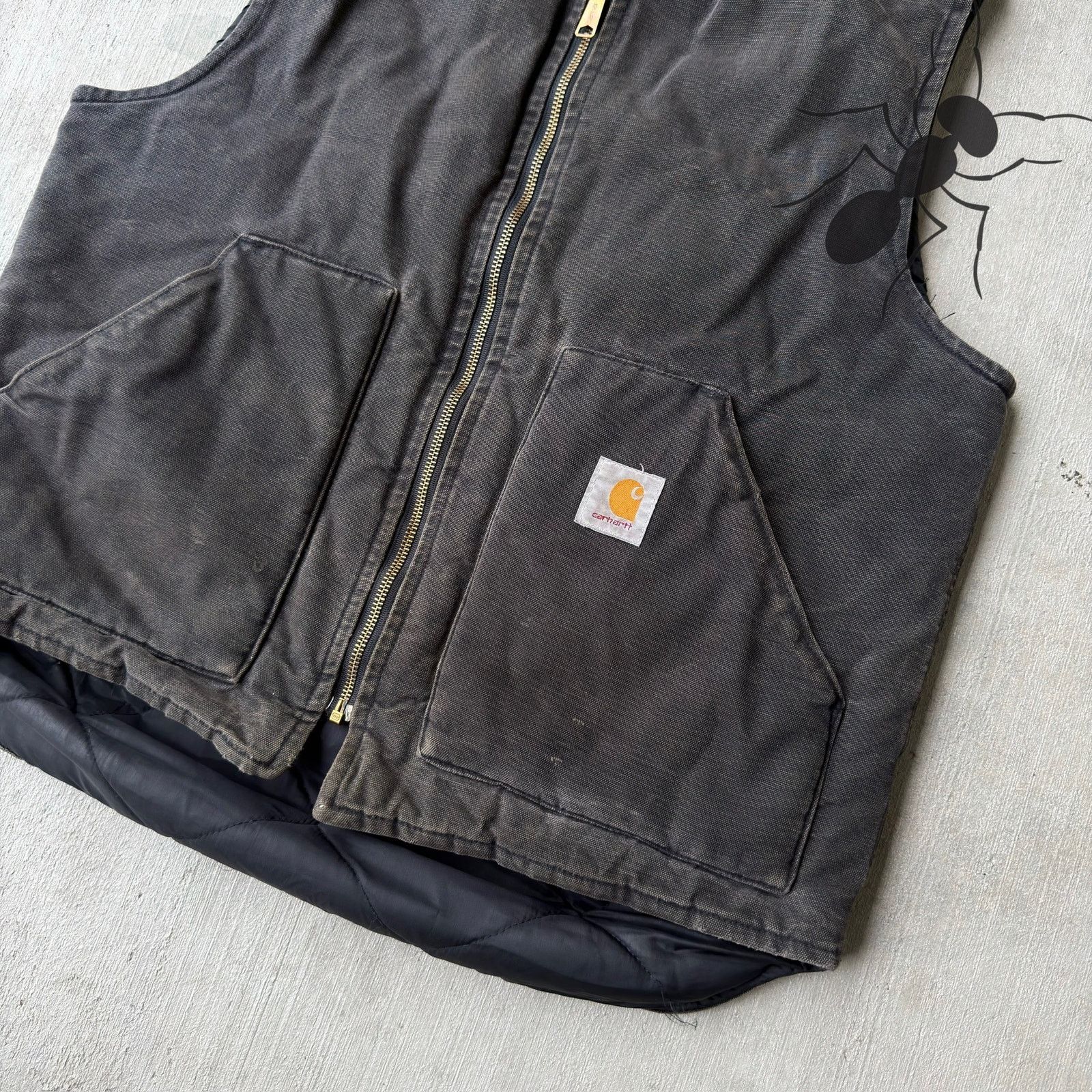 Carhartt × Vintage Carhartt VQ185 black work wear vest Size US L / EU 52-54 / 3 - 2 Thumbnail
