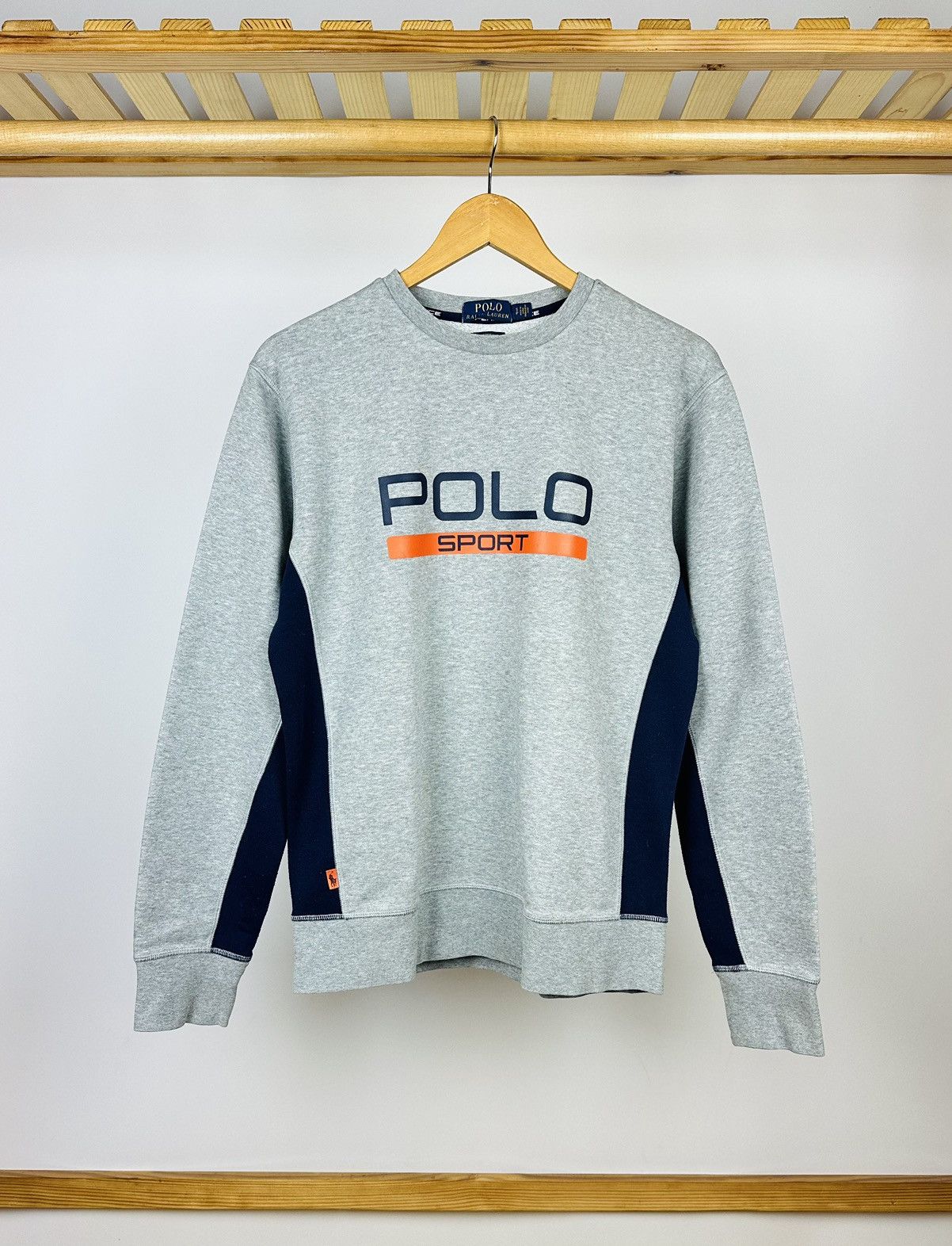Pre-owned Polo Ralph Lauren Polo Sport Ralph Laurent Big Logo Size S In Grey