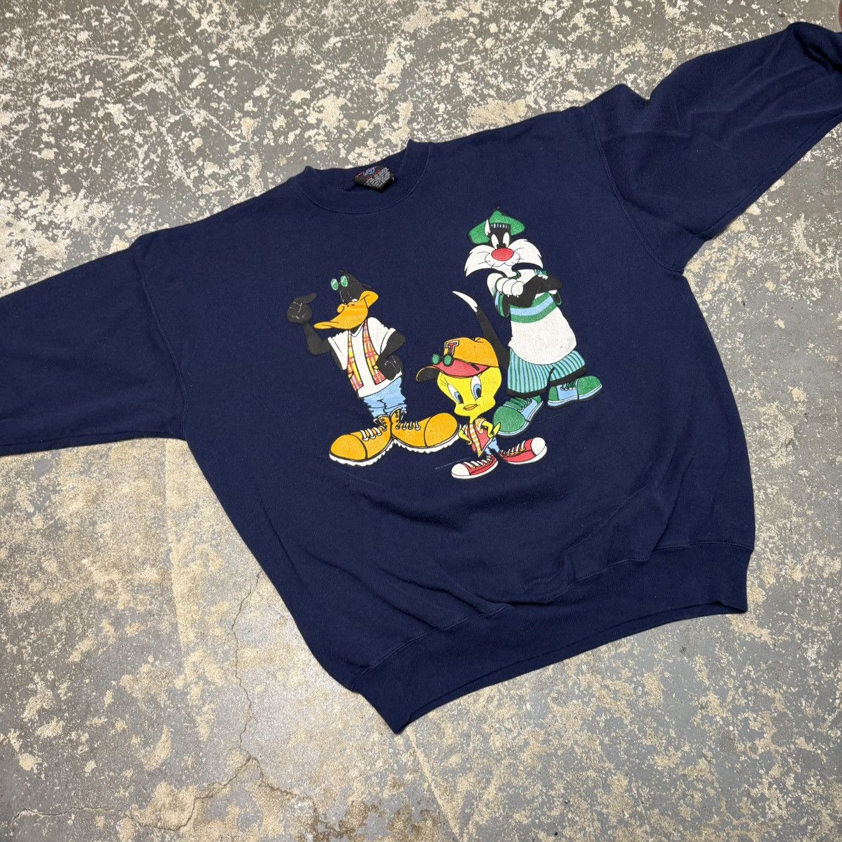 Other Vintage Looney Tunes Tweety Bugs Bunny Sylvester Crewneck Size US XXL / EU 58 / 5 - 3 Thumbnail