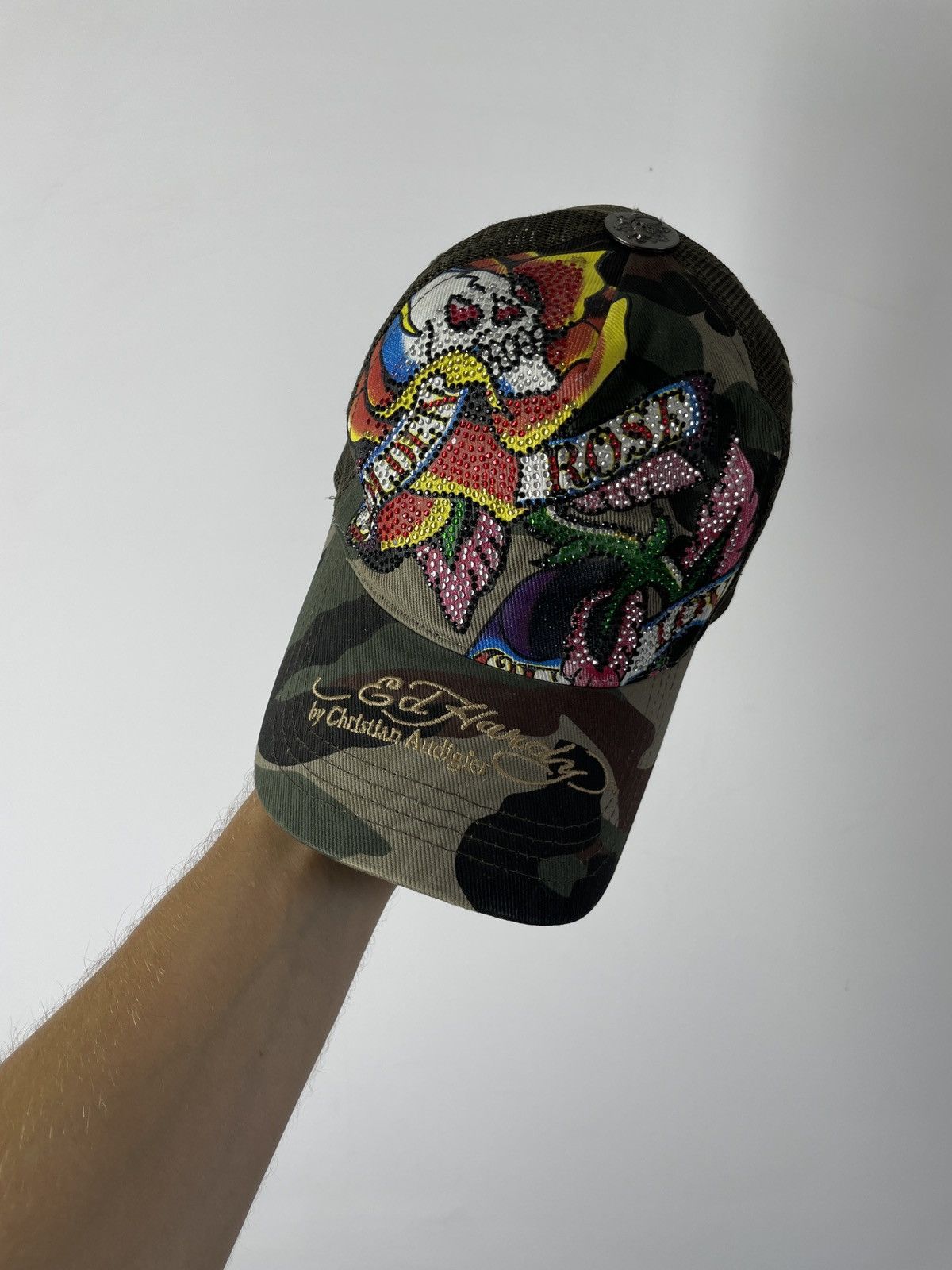 Ed Hardy × Vintage 🔥RARE🔥 Ed Hardy Camo Trucker Vintage Size ONE SIZE - 8 Thumbnail