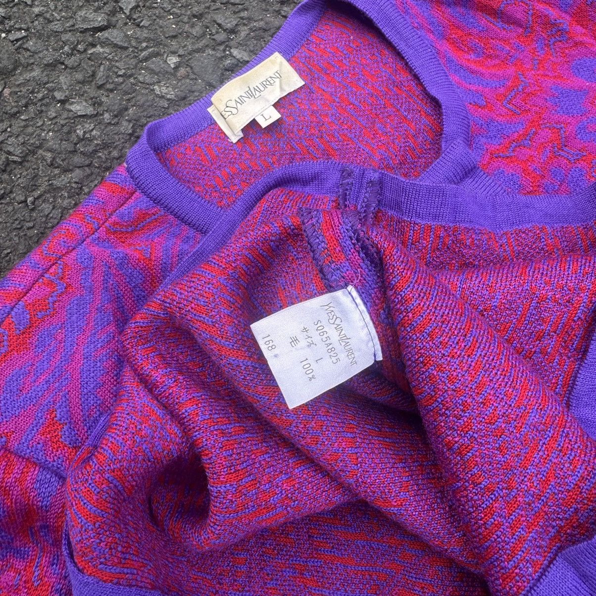 Yves Saint Laurent Yves Saint Laurent Cardigan Red Size L / US 10 / IT 46 - 4 Thumbnail