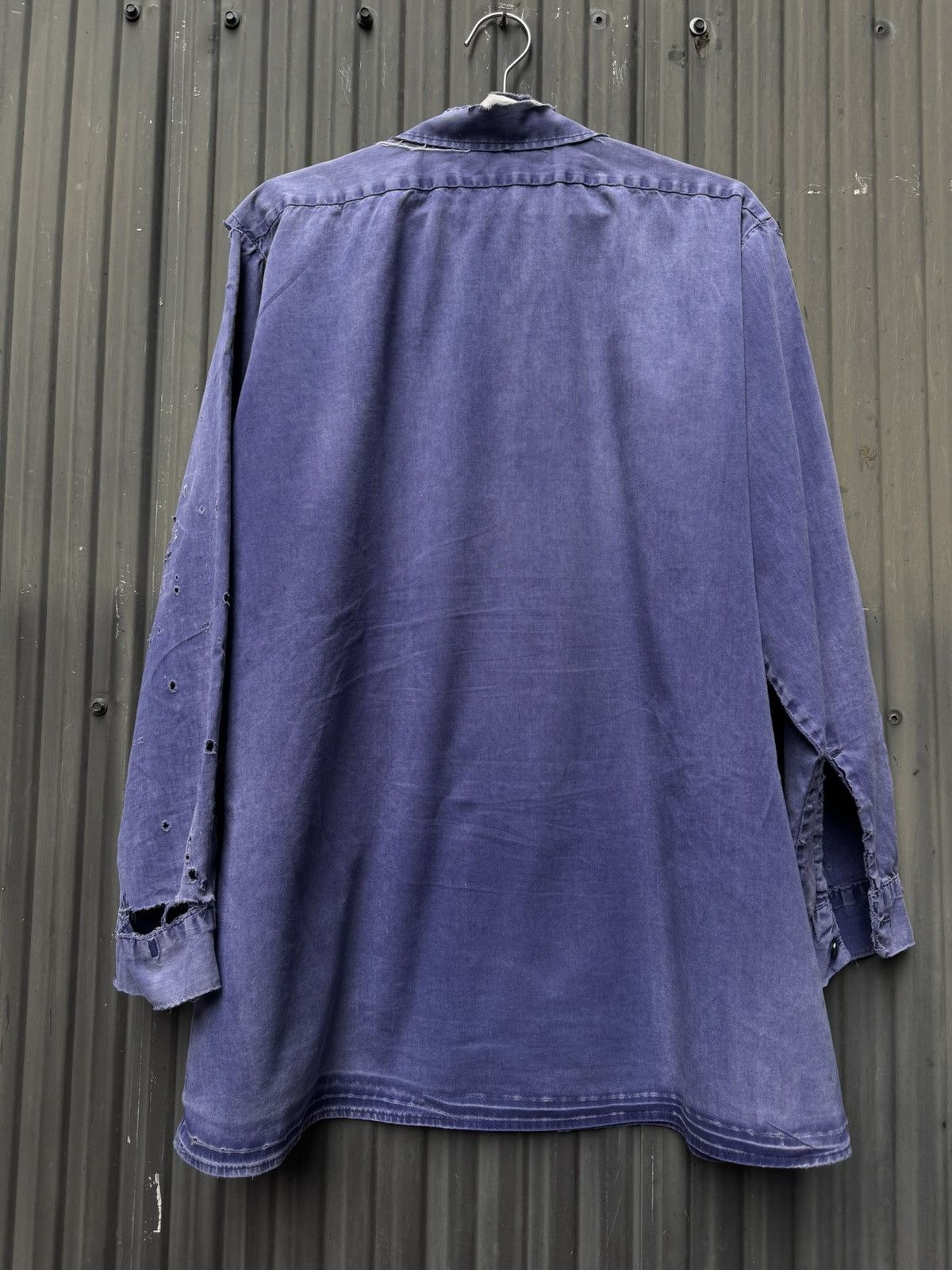 Vintage Vintage Workwear Mechanic Shirt — Faded Indigo Size US L / EU 52-54 / 3 - 2 Thumbnail