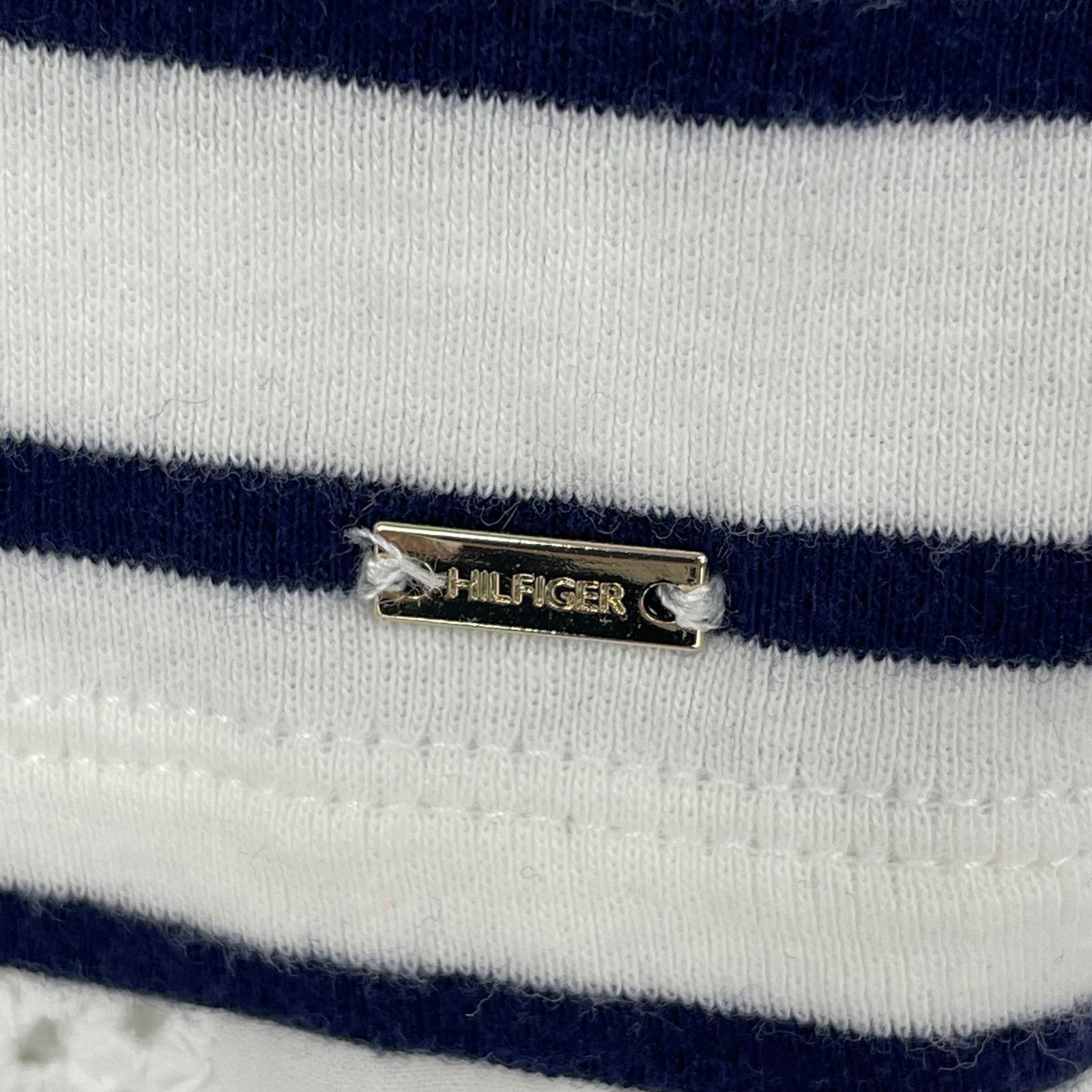 Tommy Hilfiger TOMMY HILFIGER Navy Blue White Striped Dress Large Size L / US 10 / IT 46 - 3 Thumbnail