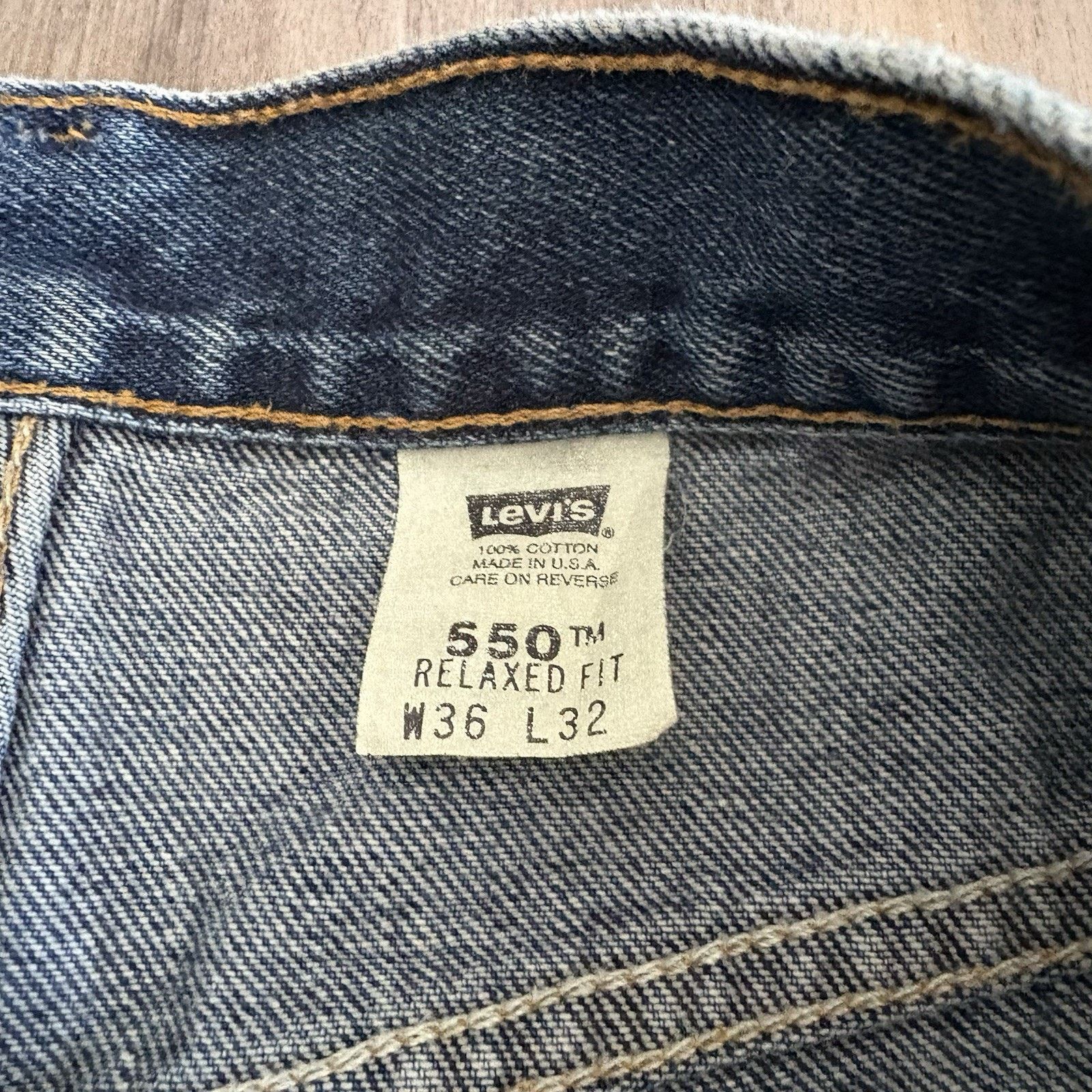 Levi's × Vintage Vintage Levis 550 Jeans 34x31 Dark Wash Red Tab Denim Size US 34 / EU 50 - 6 Thumbnail