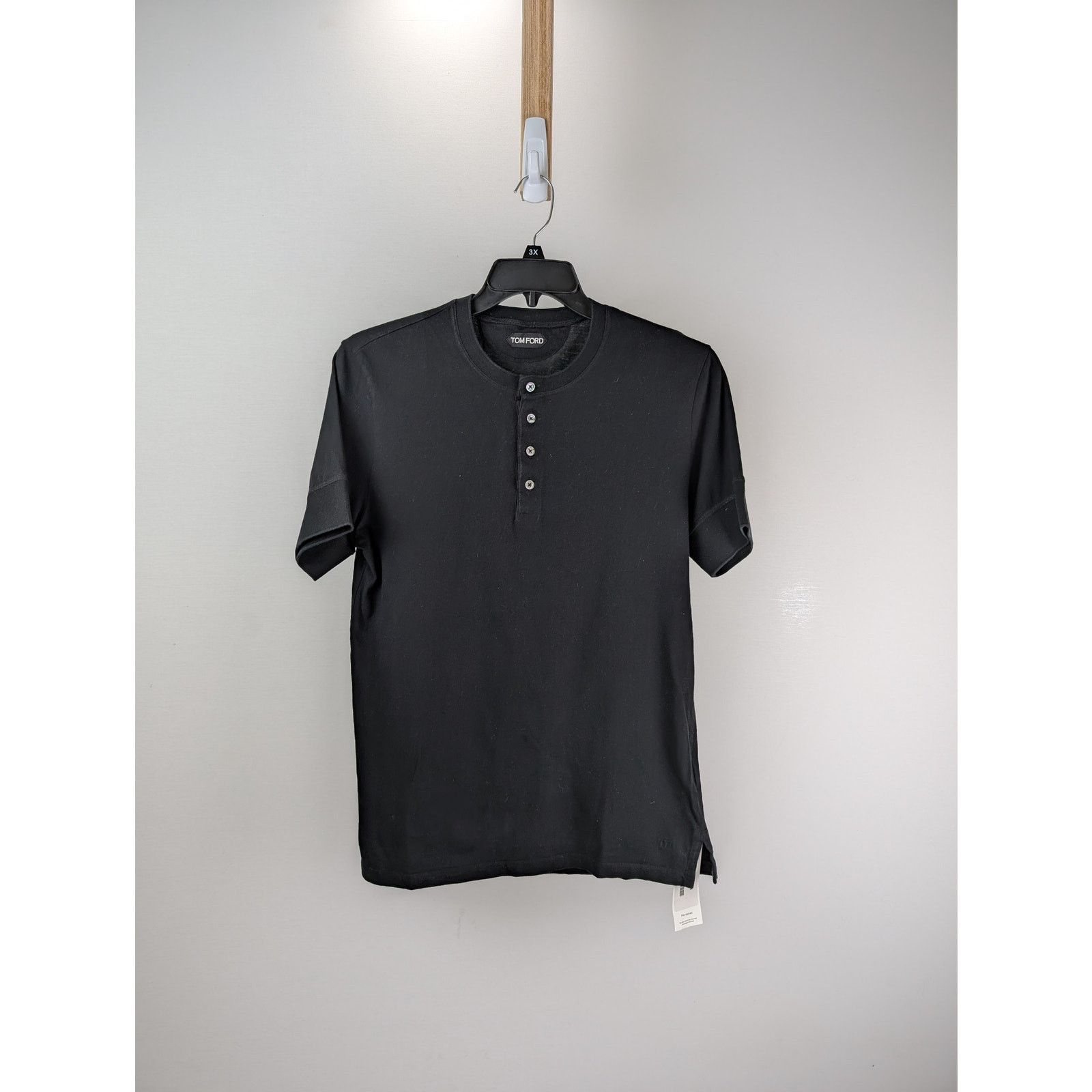 Tom Ford o1rshd1 CC20 Henely Shirt in Black Size US M / EU 48-50 / 2 - 8 Thumbnail