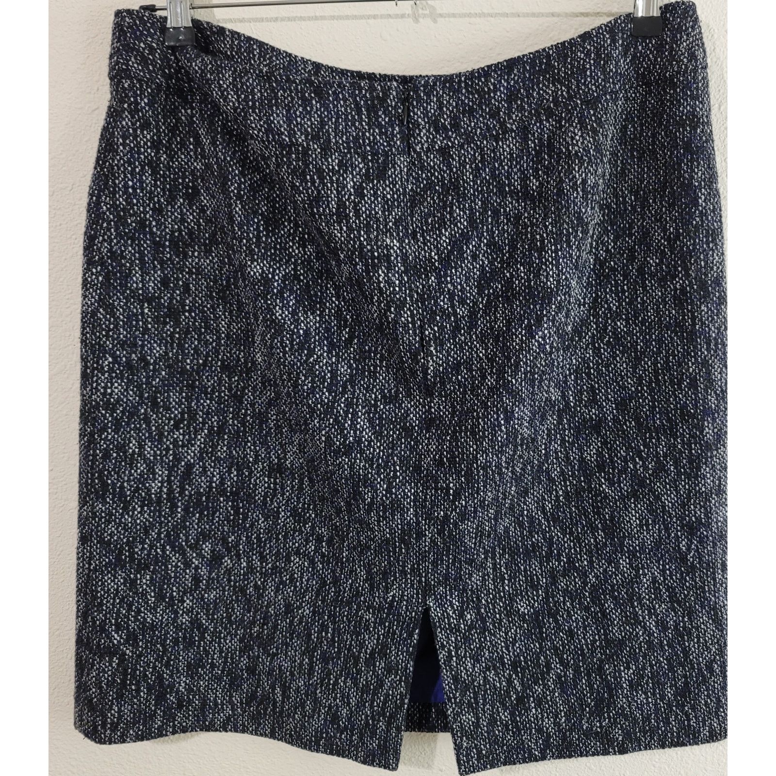 Other Tahari Black White Blue Marled Pencil Skirt 16 Lightweight Size 38" / US 16 / IT 52 - 2 Thumbnail