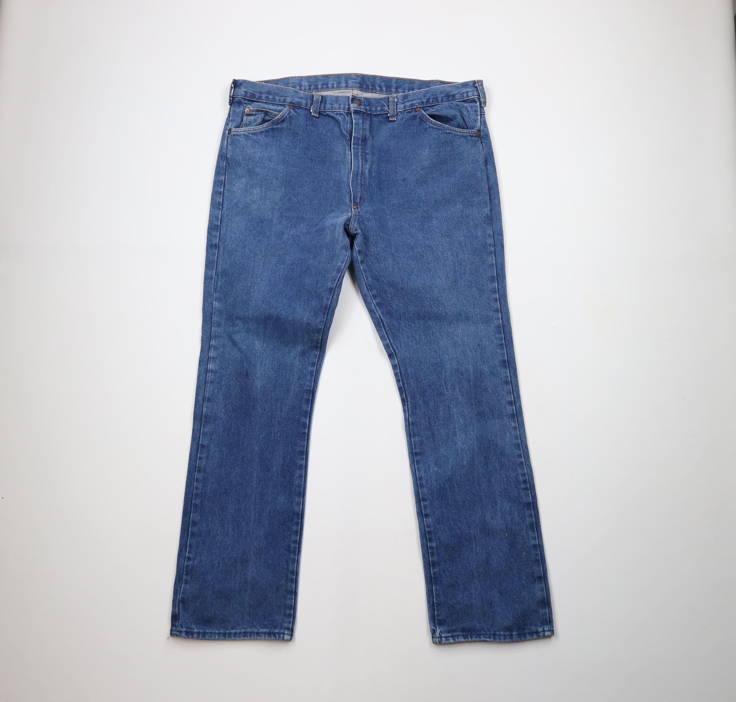 Vintage Vintage 70s Streetwear Straight Leg Denim Jeans Blue USA Size US 40 / EU 56 - 1 Thumbnail