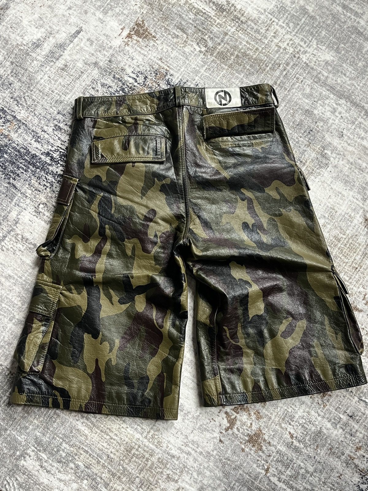 NYRVA Camo Leather Shorts (unisex)