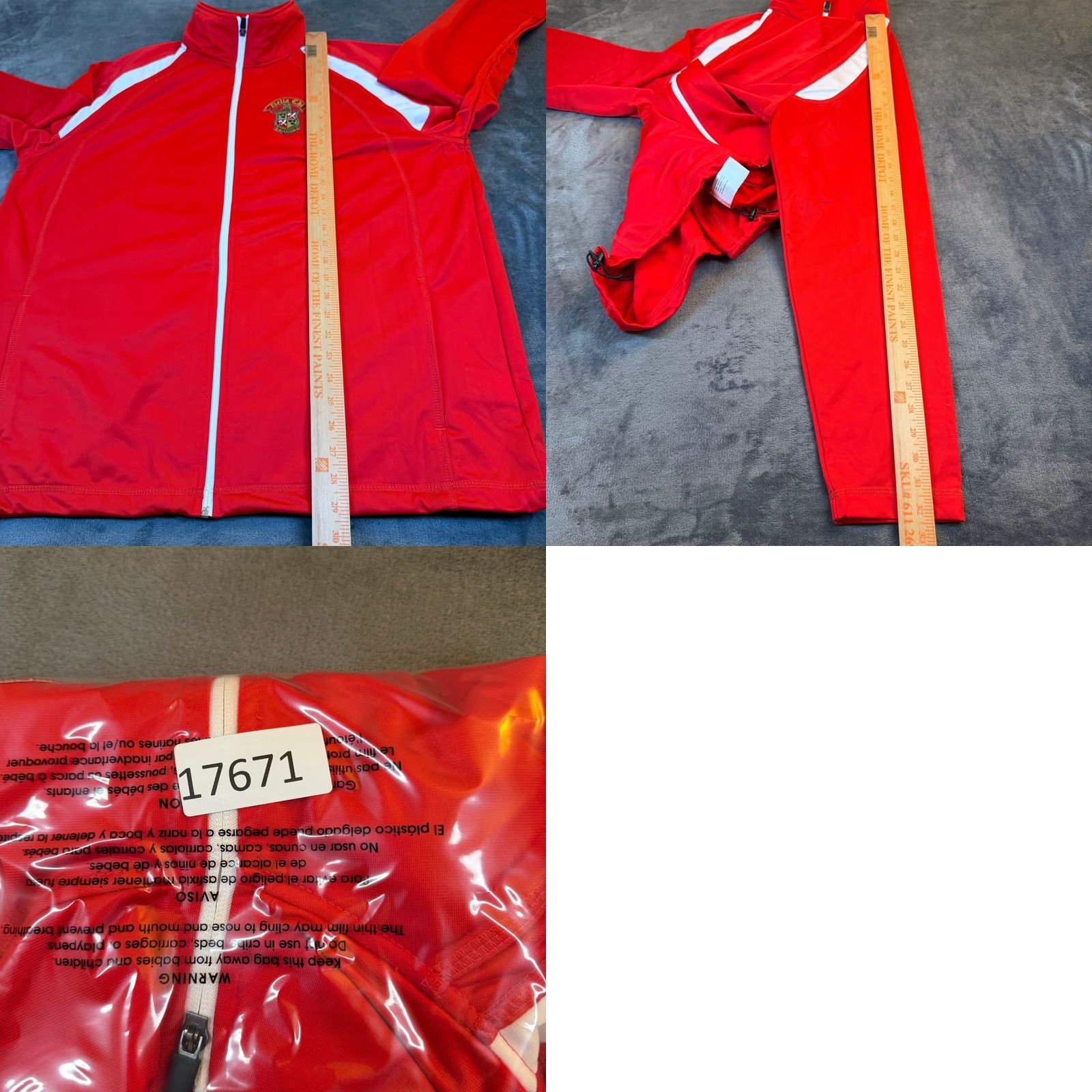 Delta Sport-Tek Delta Chi Fraternity Red Full Zip Track Jacket Men XL Jacket Size US XL / EU 56 / 4 - 8 Thumbnail
