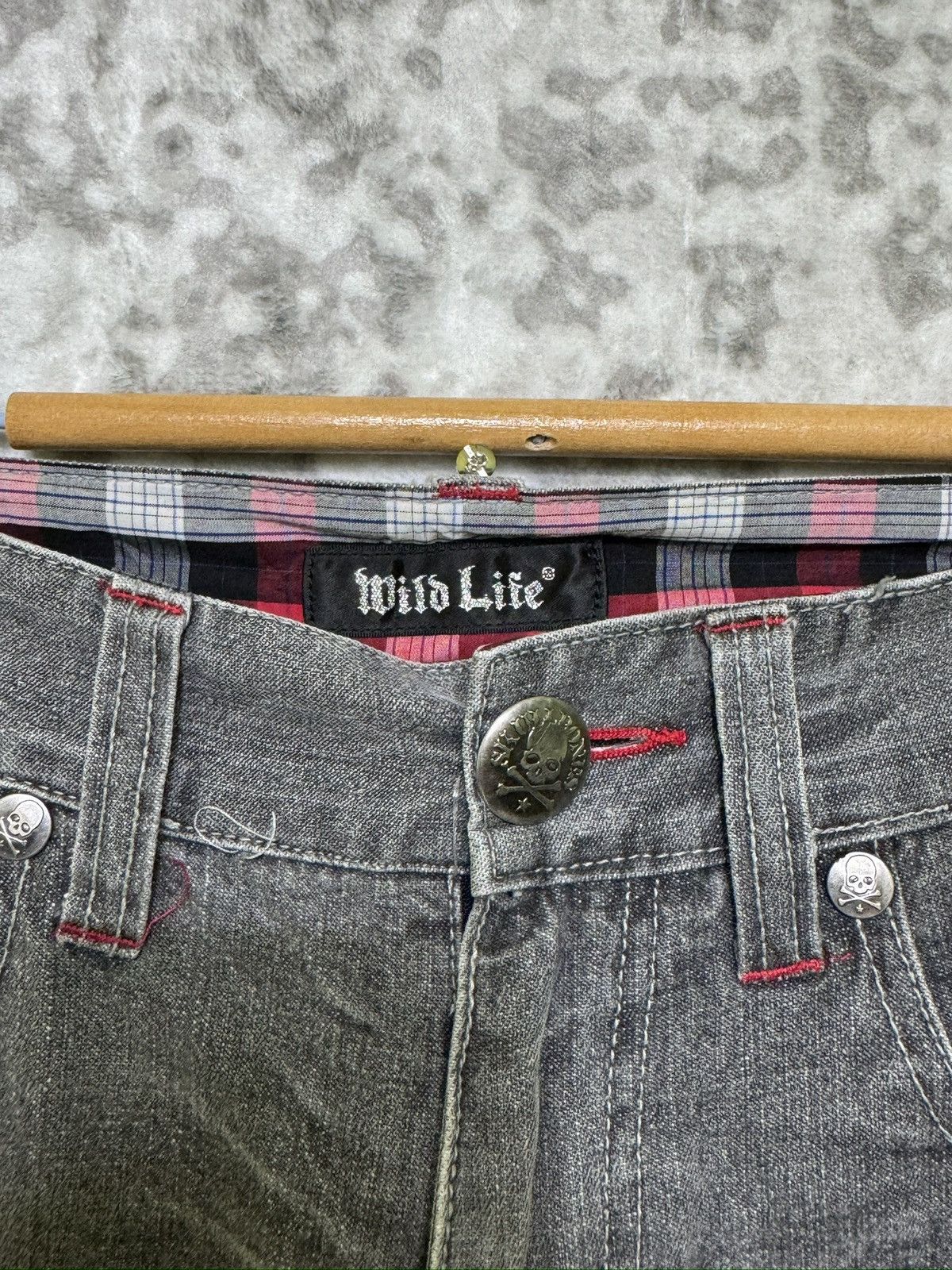 Vintage Y2K Wild Life Poem Print Whiskered Cropped Denim Jeans Size US 29 - 8 Thumbnail