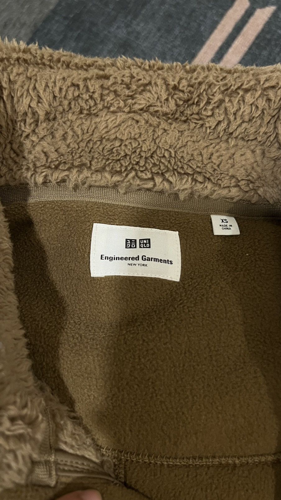 Engineered Garments × Uniqlo Engineered Garments x Uniqlo Beige Fleece Jacket Size XS Size US XS / EU 42 / 0 - 4 Thumbnail