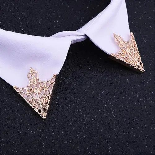 KEAGAN HOFFMAN Vintage Silver Triangle Collar Pin Brooch Size ONE SIZE - 4 Thumbnail