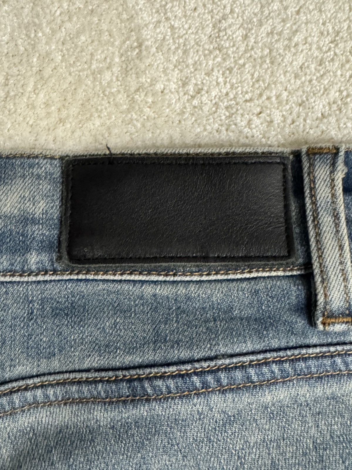 Amiri 💠Amiri💠 BROKEN KNEE JEANS BLUE (34) Size US 34 / EU 50 - 6 Thumbnail