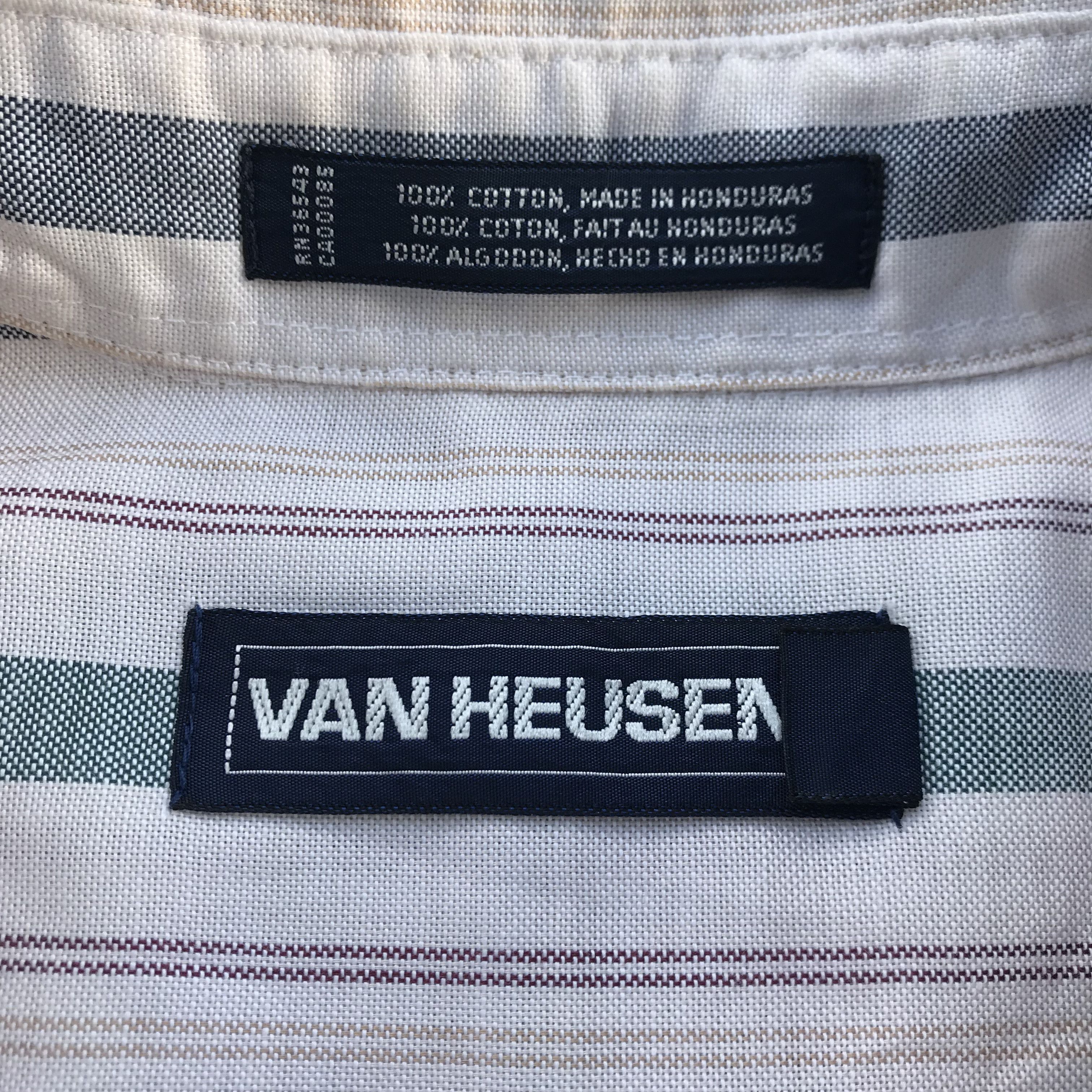 Designer × Van Heusen Vintage Van Heusen Trimfit Shirt 3 finger Colars suedehead Size US XL / EU 56 / 4 - 4 Thumbnail