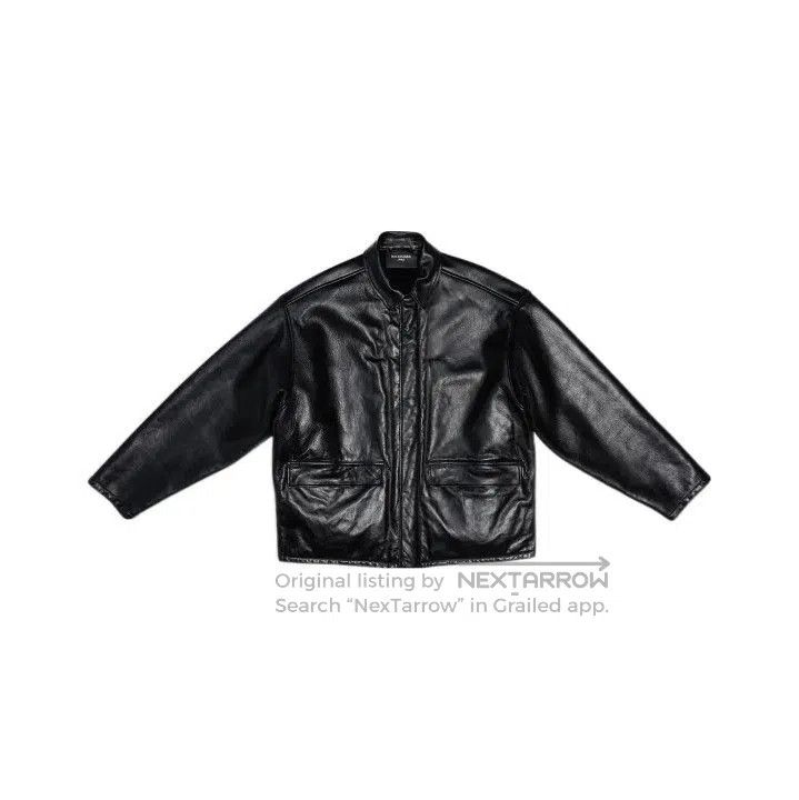 Balenciaga Balenciaga Black Long Sleeve Leather Jacket. Size US L / EU 52-54 / 3 - 1 Thumbnail