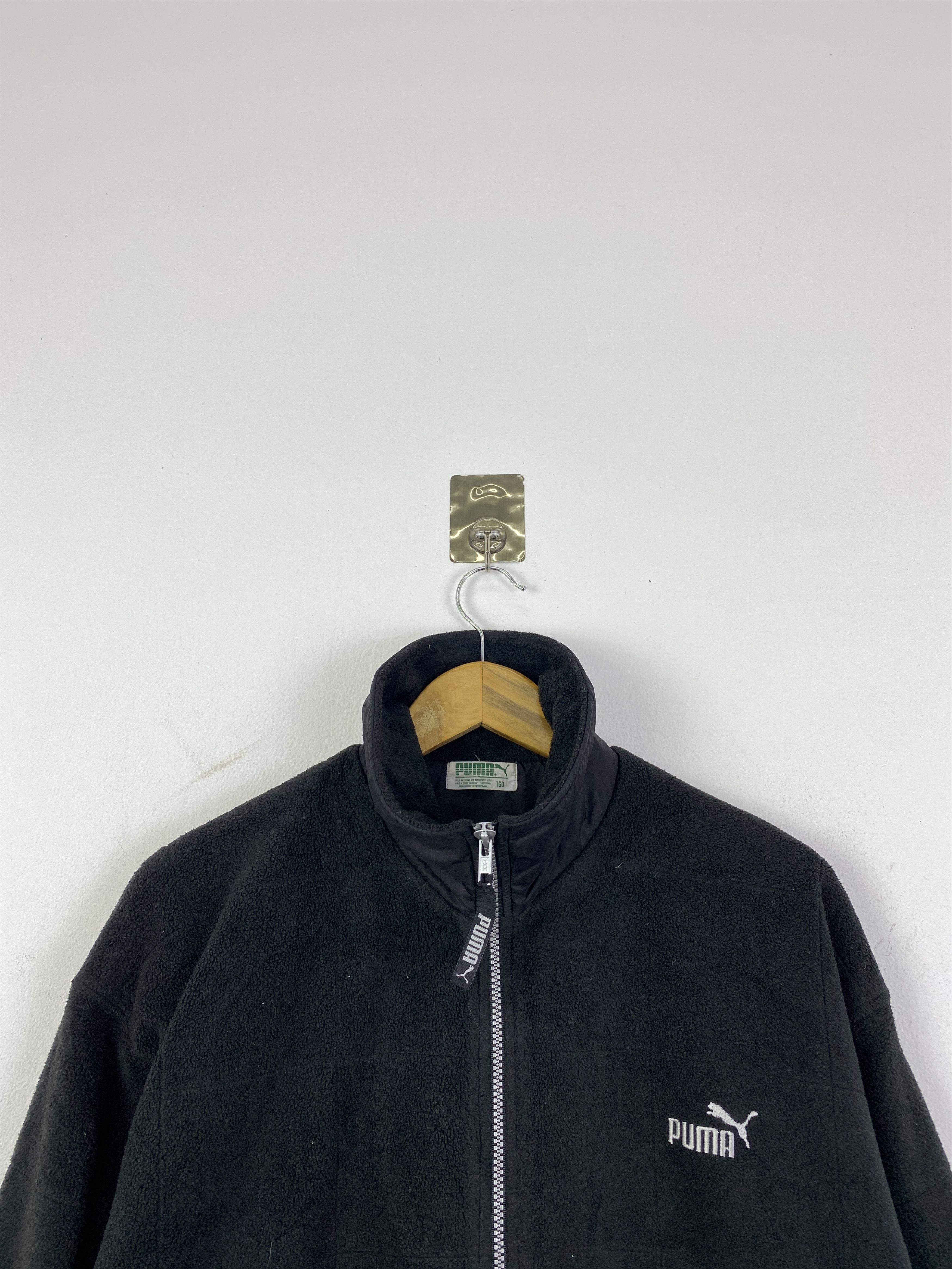 Puma Vintage Puma Full-zip Black Fleece Jacket JA0227 Size US L / EU 52-54 / 3 - 3 Thumbnail