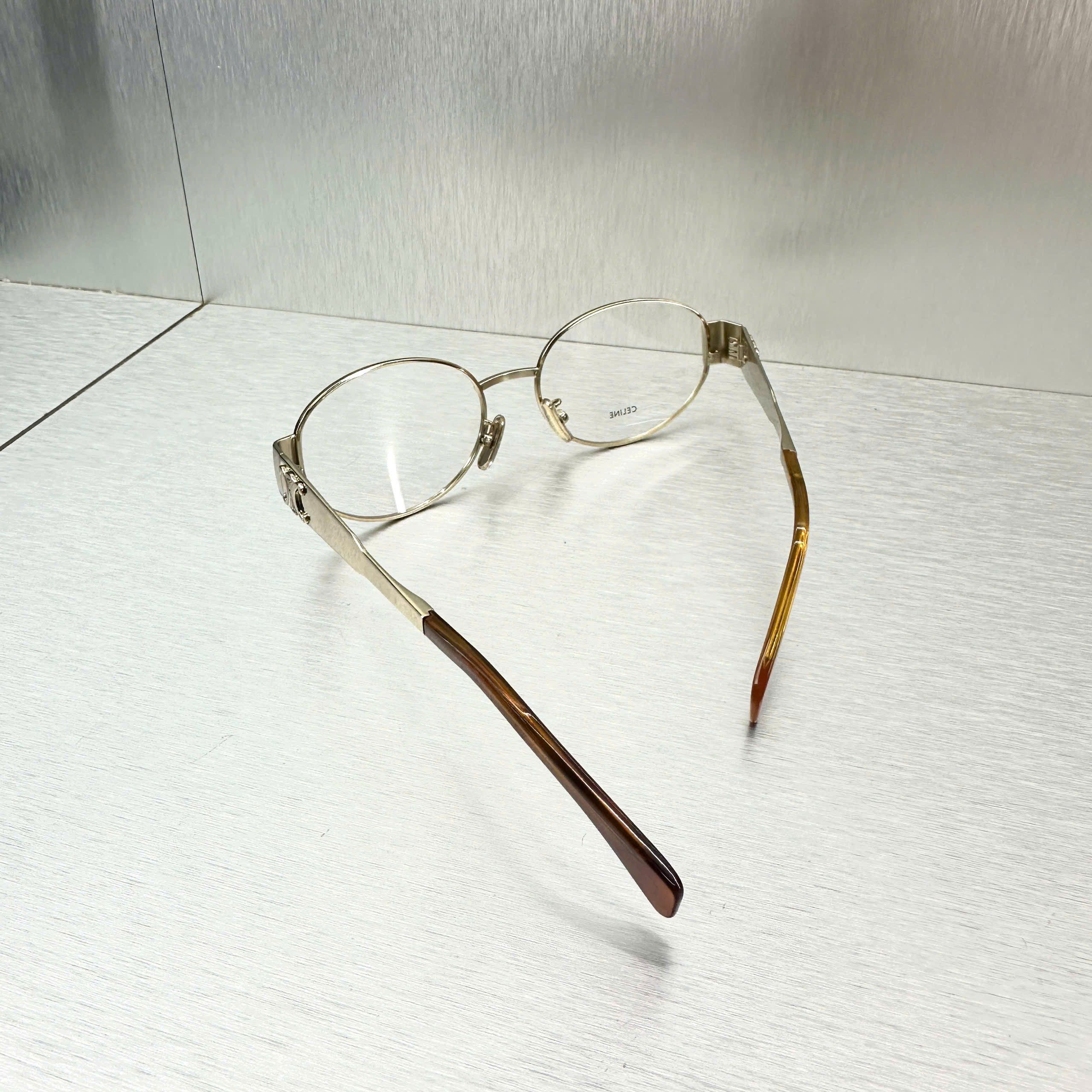 Celine CELINE Metal Triomphe CL50140U 30 Oval Glasses Size ONE SIZE - 8 Thumbnail