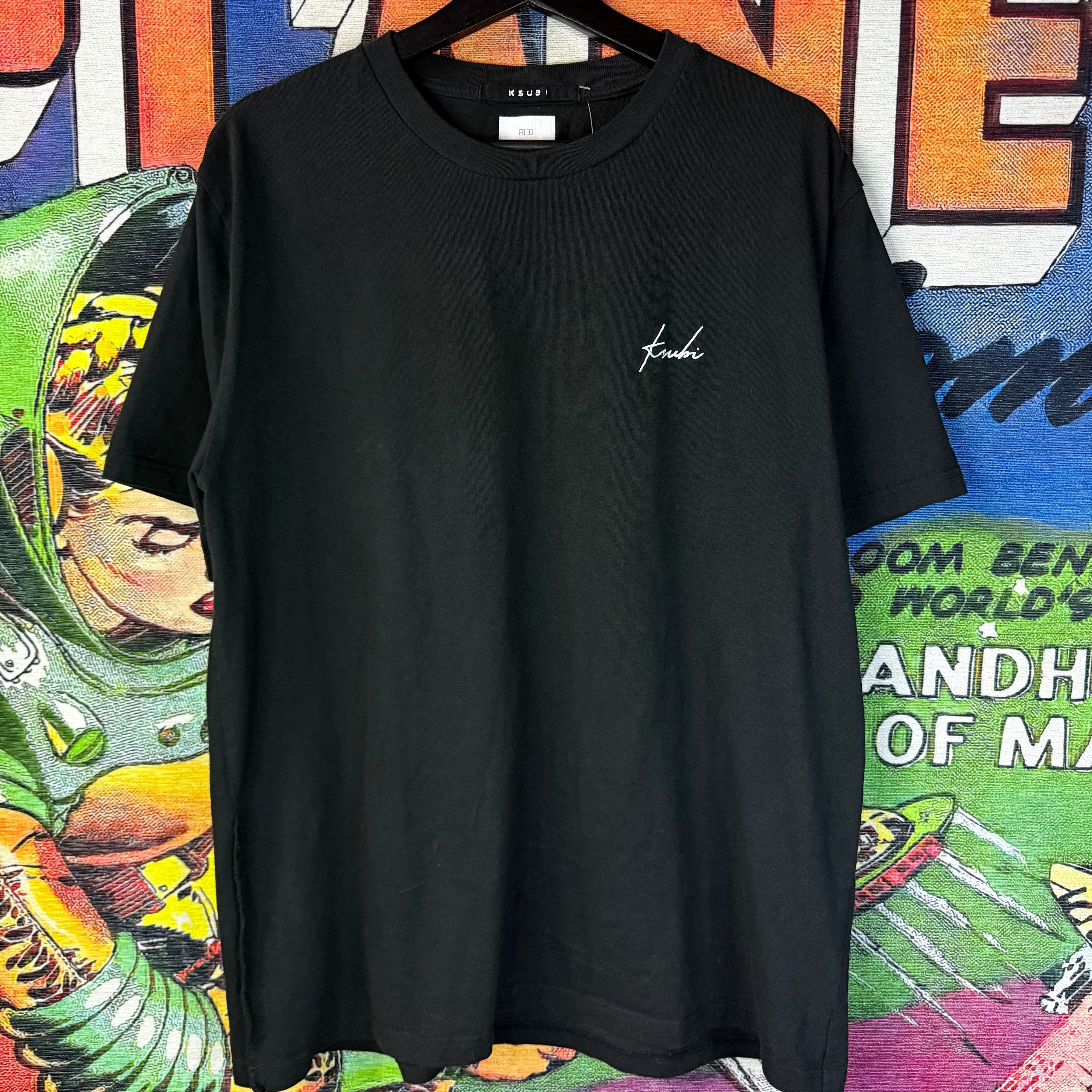 Ksubi Ksubi Jet Black Skript Kash T-shirt Size XL Size US XL / EU 56 / 4 - 1 Thumbnail