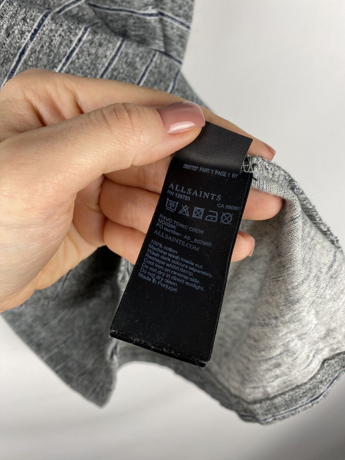 Allsaints Allsaints Pavo Tonic Crew men’s short sleeve t shirt size L Size US L / EU 52-54 / 3 - 11 Thumbnail