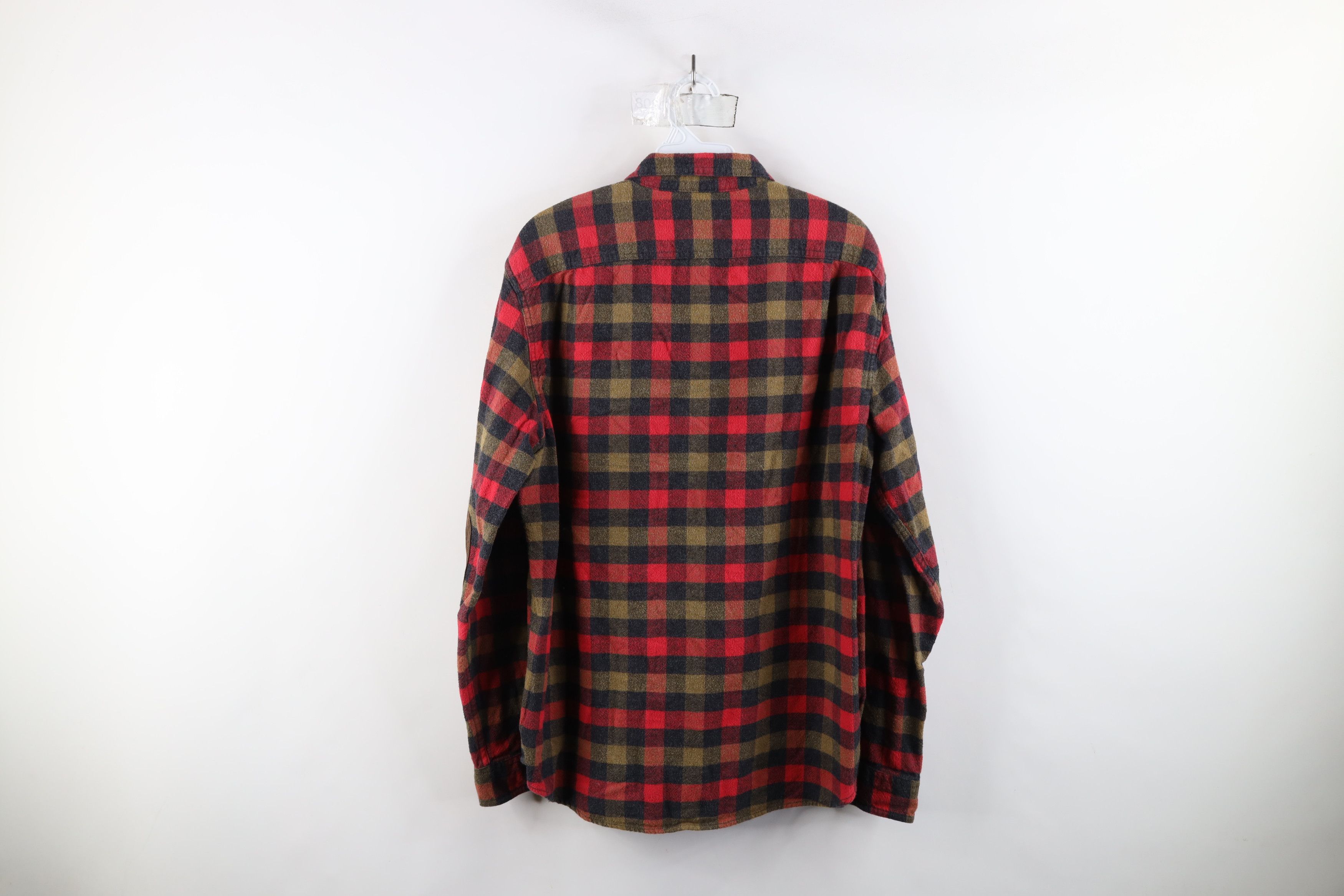 J.Crew × Vintage J Crew Suede Elbow Patch Flannel Collared Button Down Shirt Size US L / EU 52-54 / 3 - 11 Thumbnail