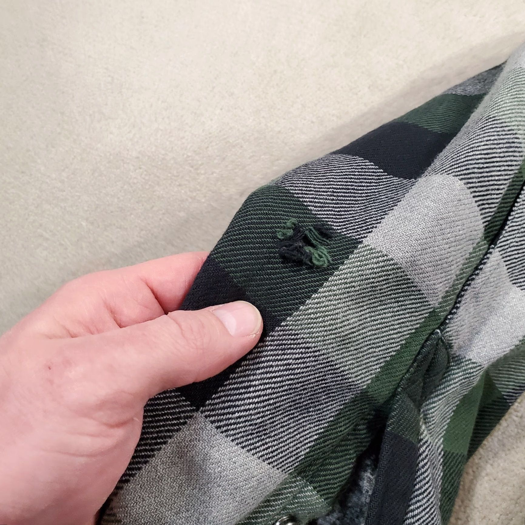 Vintage Duluth Jacket Mens Extra Large Tall Green Gray Flannel Lined Coat Cotton Check Pocket Overcoat Outdoor Winter Fall Spring Summer Size US XXL / EU 58 / 5 - 4 Thumbnail