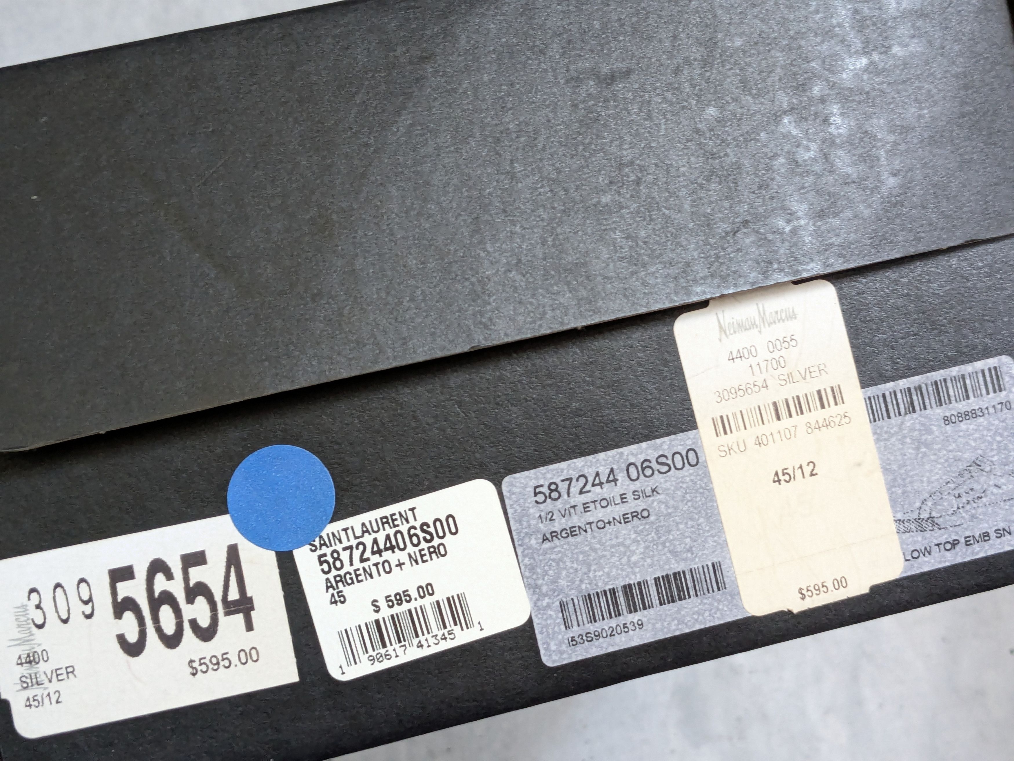 Saint Laurent Paris Saint Laurent Sneakers Silver 12 45 Low Tops Leather Court Size US 12 / EU 45 - 19 Thumbnail