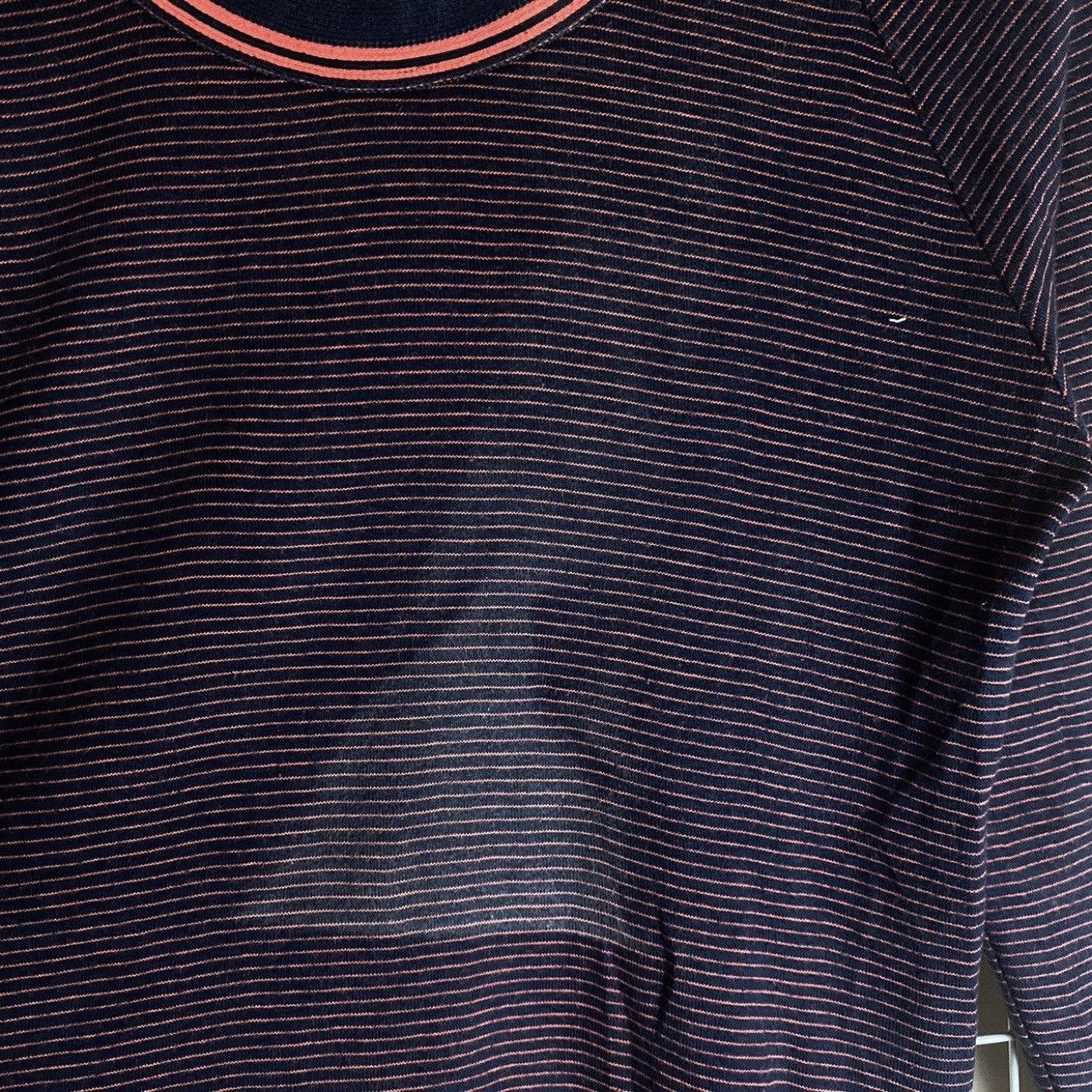 A.P.C. Archive A.P.C. Striped LongSleeve Navy Burgundy Contrast Rib Size S / US 4 / IT 40 - 5 Thumbnail