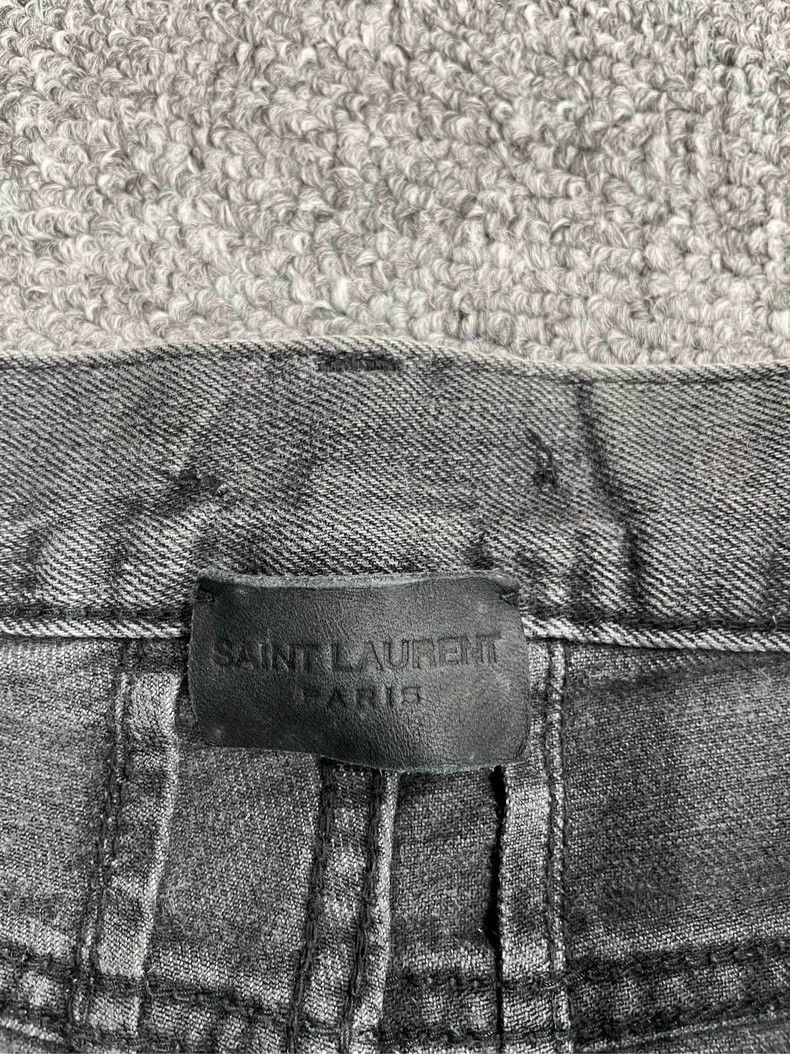 Saint Laurent Paris Saint Laurent Paris Grey old knife cut jeans Size US 29 - 4 Thumbnail