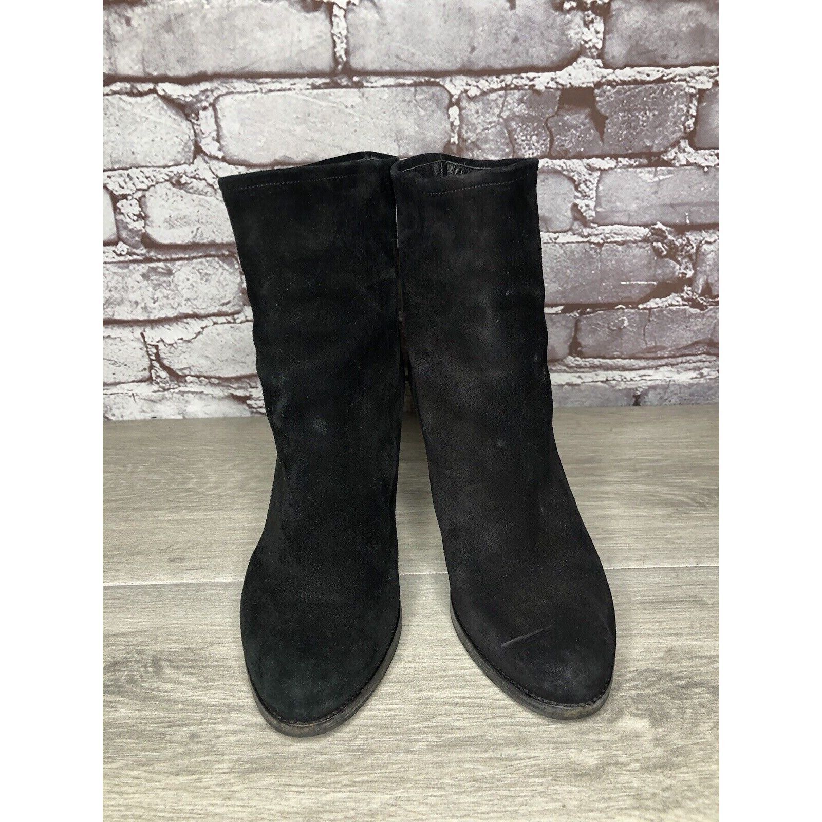 Jil Sander Jil Sander Black Suede Leather Pull On Heel Booties Boots Wo Size US 5 / IT 35 - 2 Thumbnail