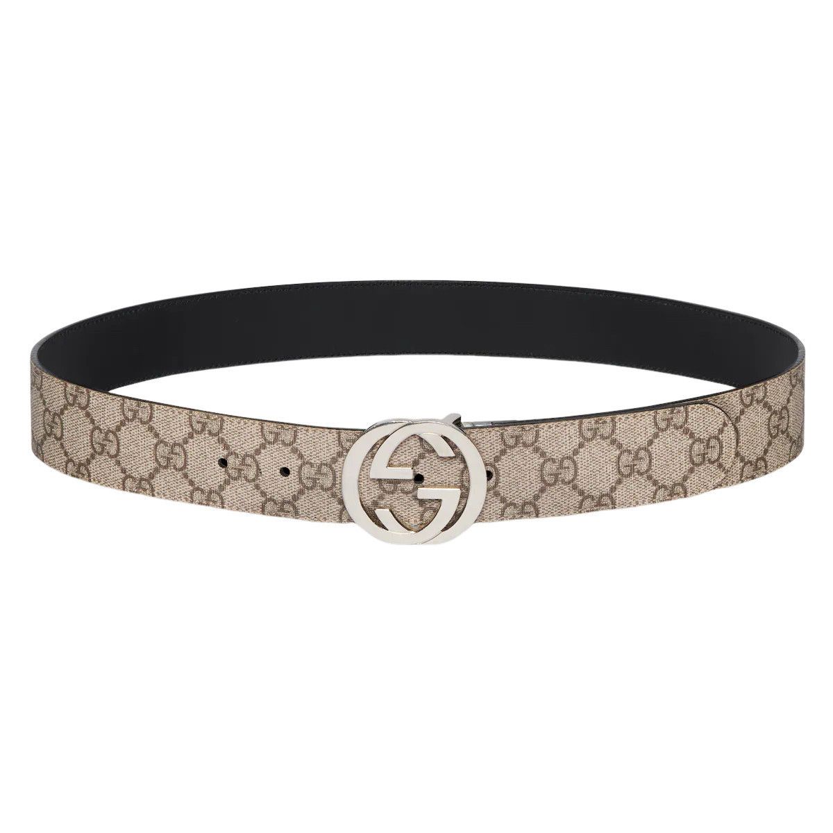 Gucci GUCCI $590 Beige Reversible Interlocking G Belt New & Authen Size ONE SIZE - 1 Thumbnail