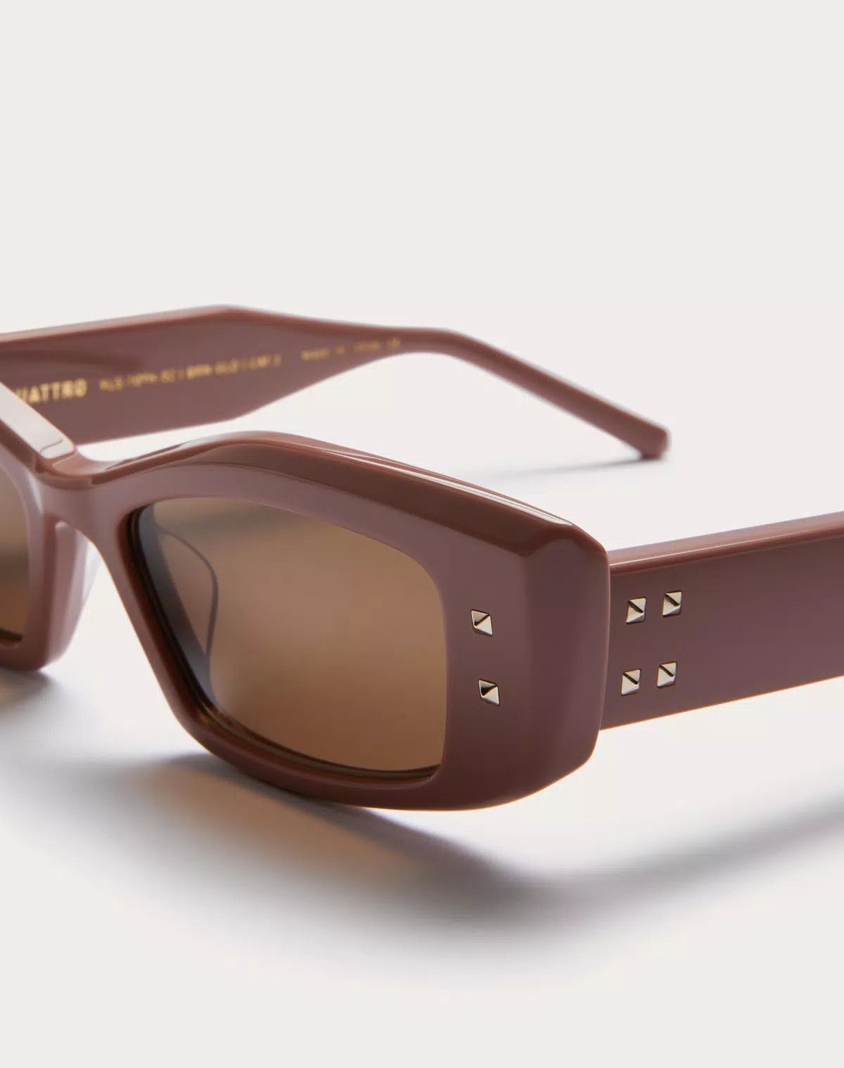 Valentino oc11z0725 Size: 52/ Rectangular Acetate Frame in Brown Size ONE SIZE - 4 Thumbnail
