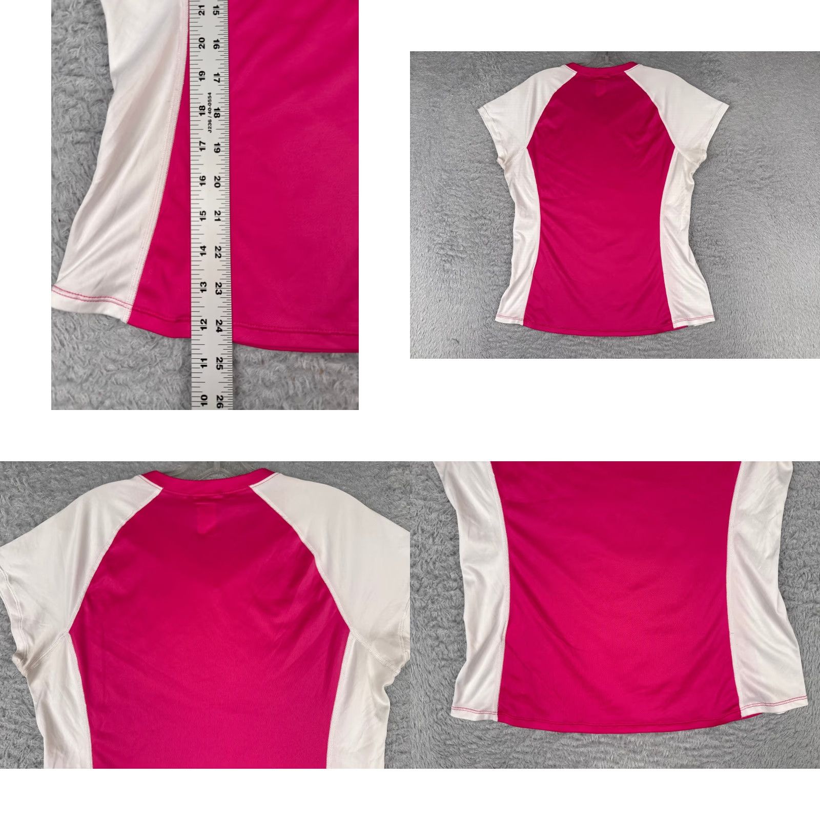 The North Face The North Face Shirt Women Large Pink White Short Sleeve V-Neck 100% Polyester Size L / US 10 / IT 46 - 9 Thumbnail