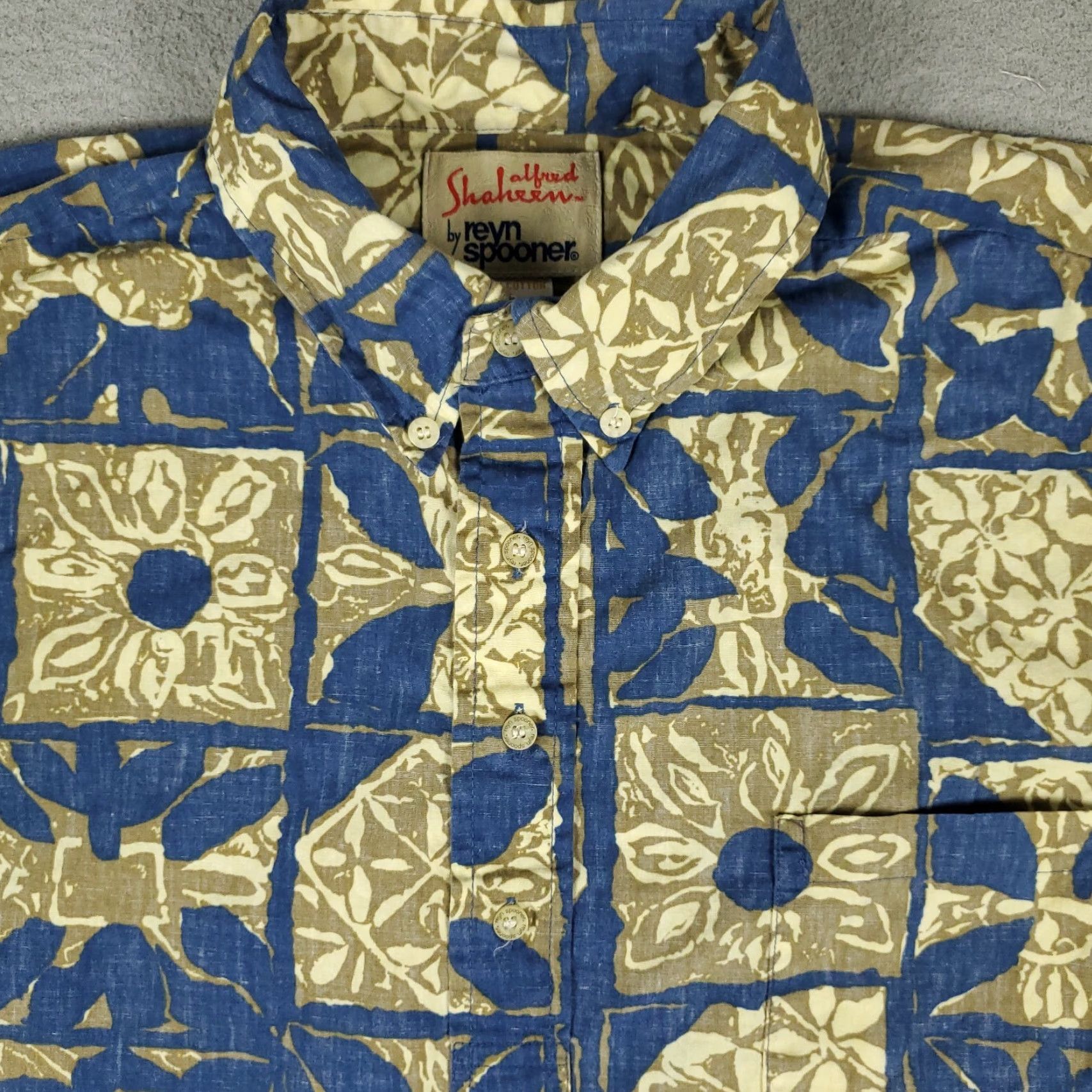 Reyn Spooner VINTAGE Reyn Spooner Hawaiian Shirt Mens Large Short Sleeve Button-Up Blue Tropical Beach 90s Mens Size US L / EU 52-54 / 3 - 2 Thumbnail