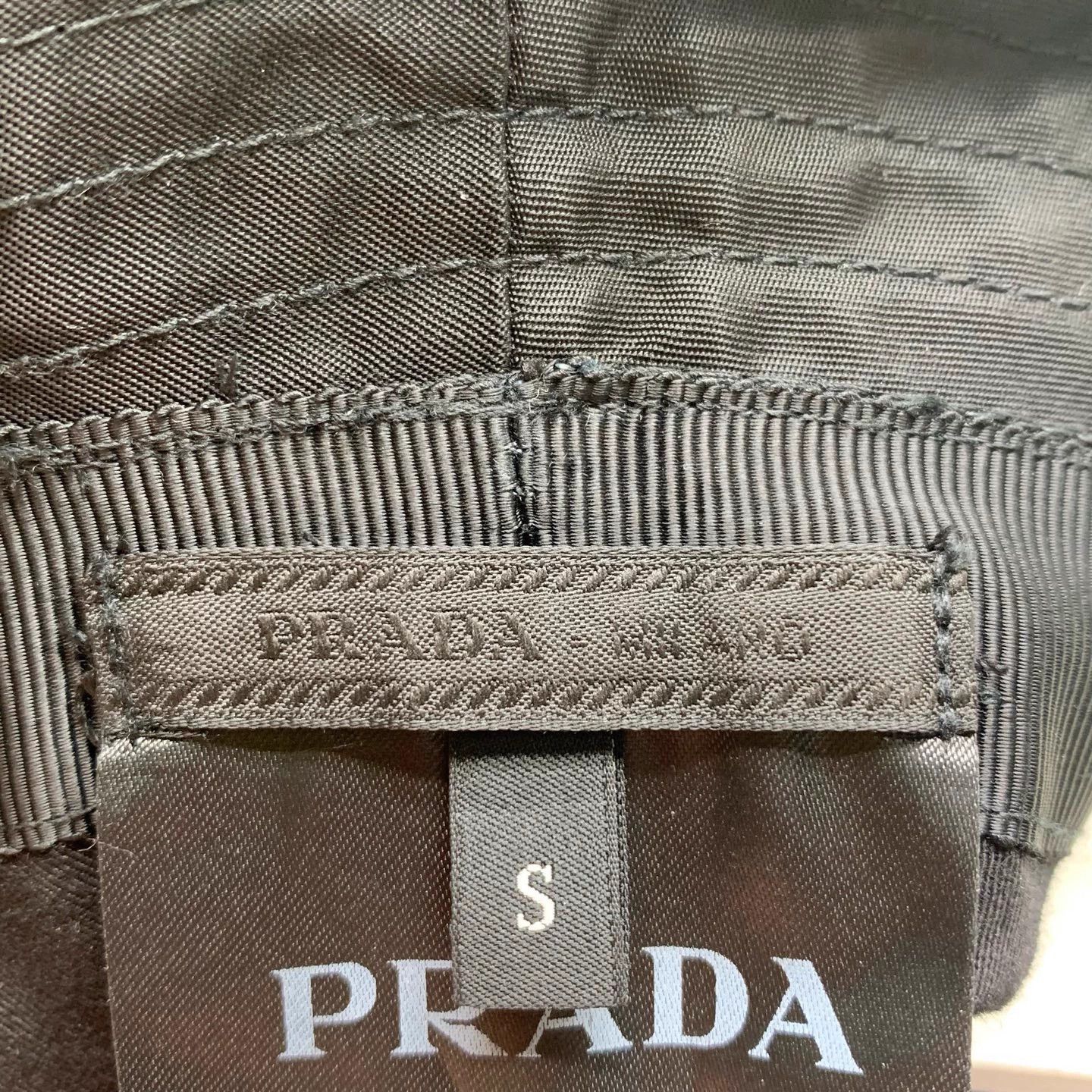 Prada Prada Black Tri Logo Nylon Bucket Hat S 95% JZ1786 Size ONE SIZE - 3 Thumbnail