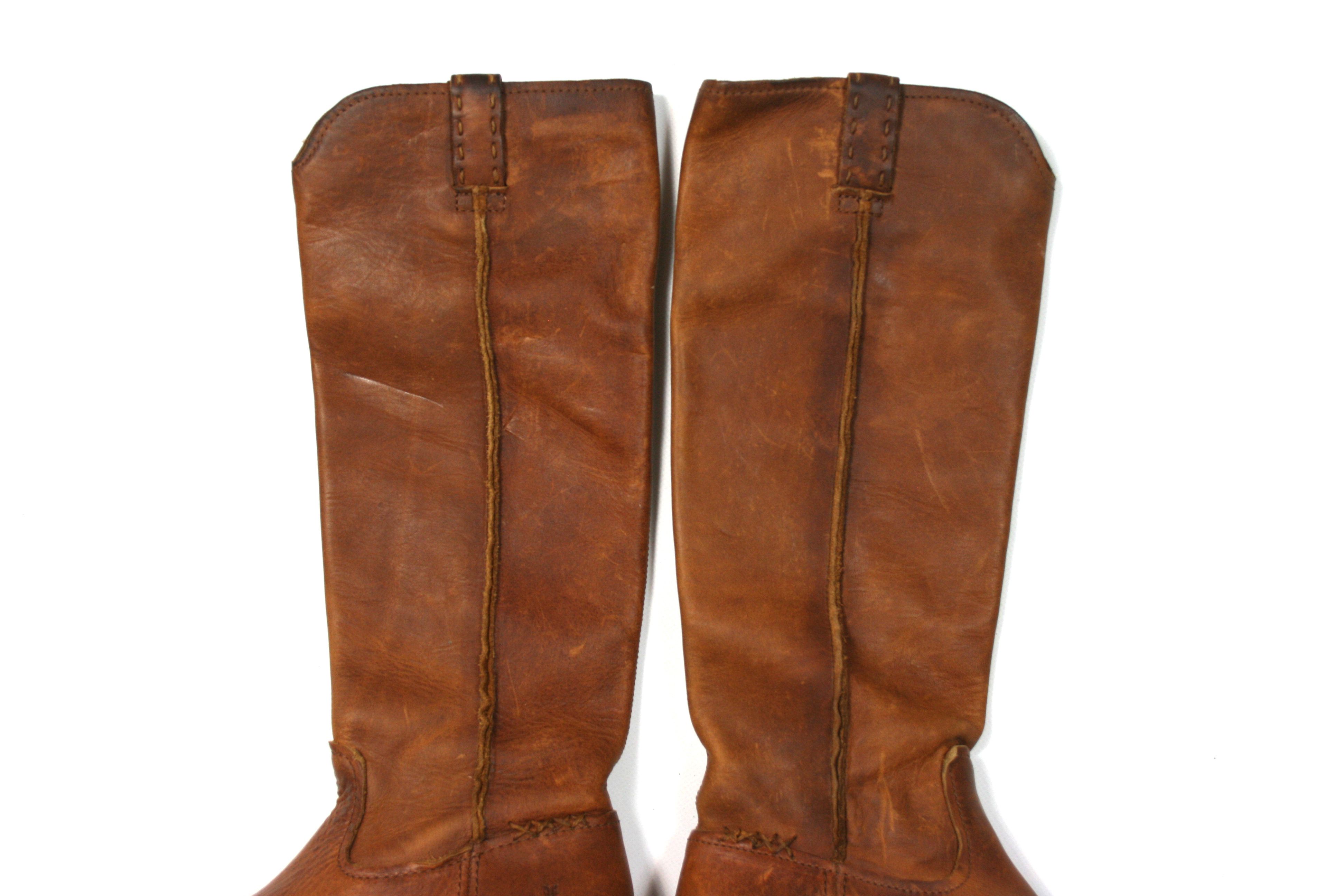 Frye Cowboy High Boots Made in Mexico Size US 5.5 / IT 35.5 - 3 Thumbnail