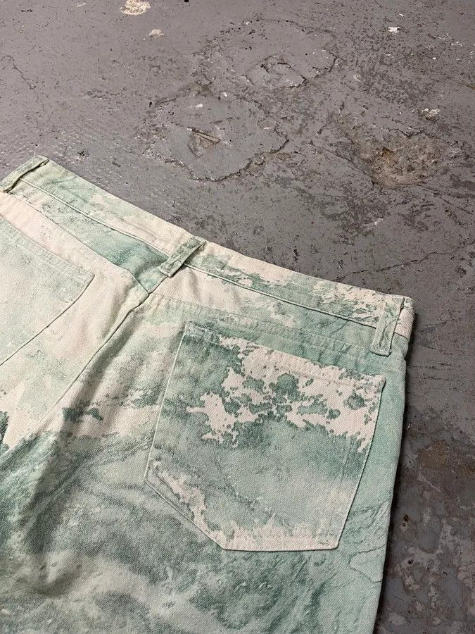 Roberto Cavalli 1990s Roberto Cavalli Aqua Green White Pants Size US 30 / EU 46 - 13 Thumbnail