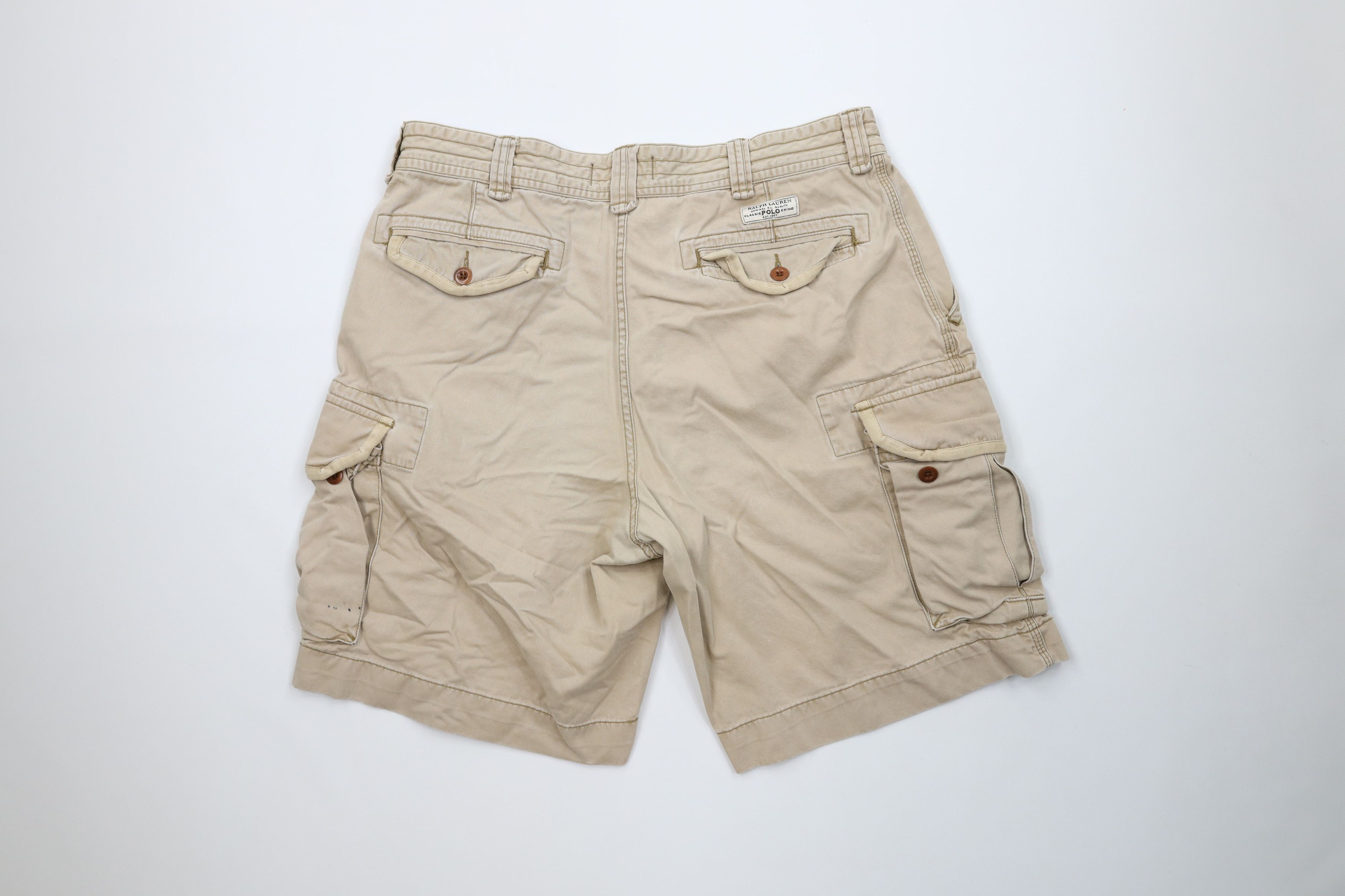 Ralph Lauren Vintage 90s Ralph Lauren Heavyweight Cargo Shorts Cotton Size US 36 / EU 52 - 8 Thumbnail