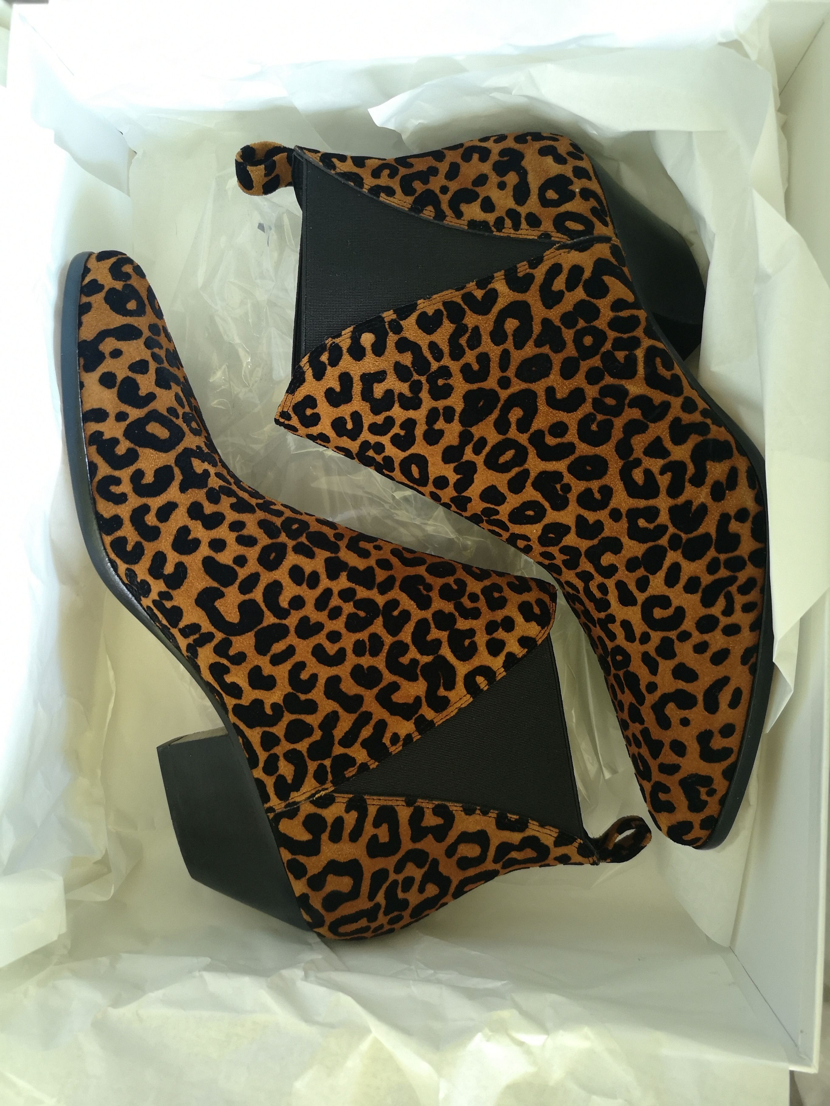 Diane von Furstenberg DIANE VON FURSTENBERG Nadie Leopard Suede Chelsea Booties Size US 8.5 / IT 38.5 - 2 Thumbnail