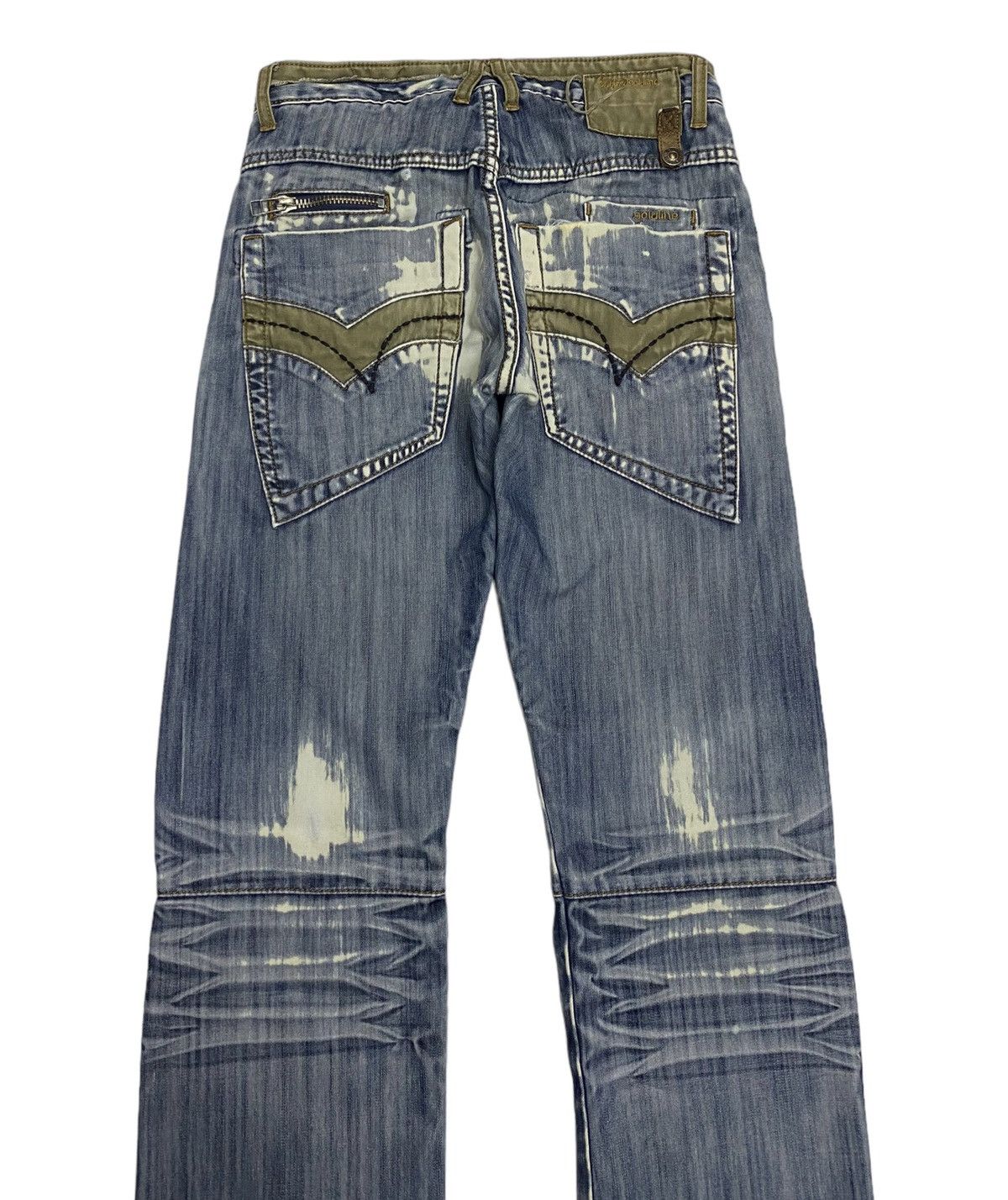Kapital SICK🔥GOLDLINE DISTRESSED DENIM RARE UNDERCOVER STYLE DESIGN Size US 29 - 4 Thumbnail