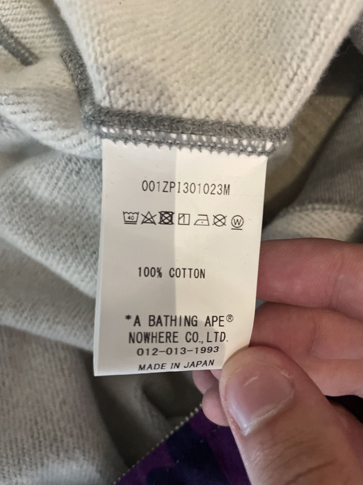 Bape Bape Two Tone Zip Hoodie Grey/Purple M Size US M / EU 48-50 / 2 - 7 Thumbnail