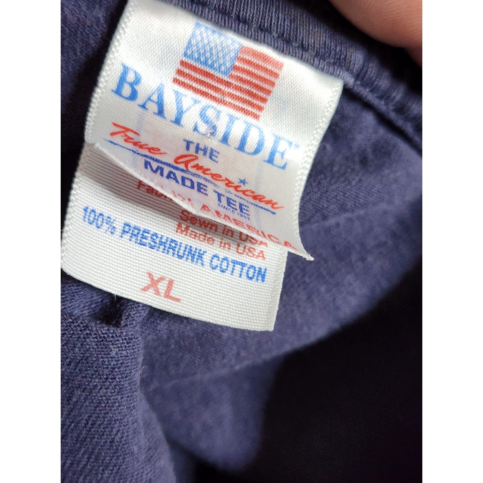Vintage Bayside Mens XL We The People Can Build Anything T Shirt USA Union Distressed Blue Cotton Crew Neck Short Sleeve Logo 2000s Mens Size US XL / EU 56 / 4 - 5 Thumbnail