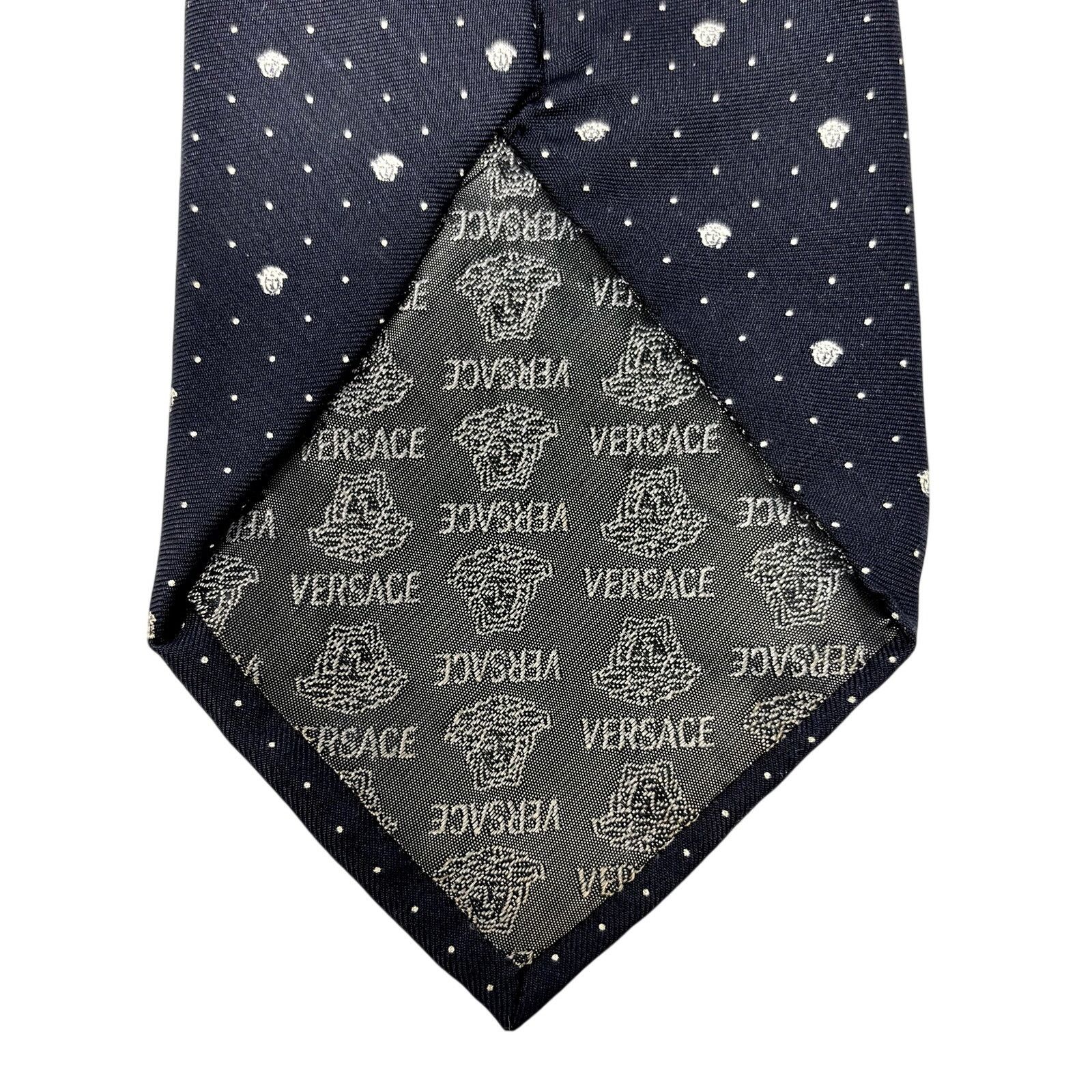 Versace Versace Vintage Black Medusa Tie Size ONE SIZE - 6 Thumbnail