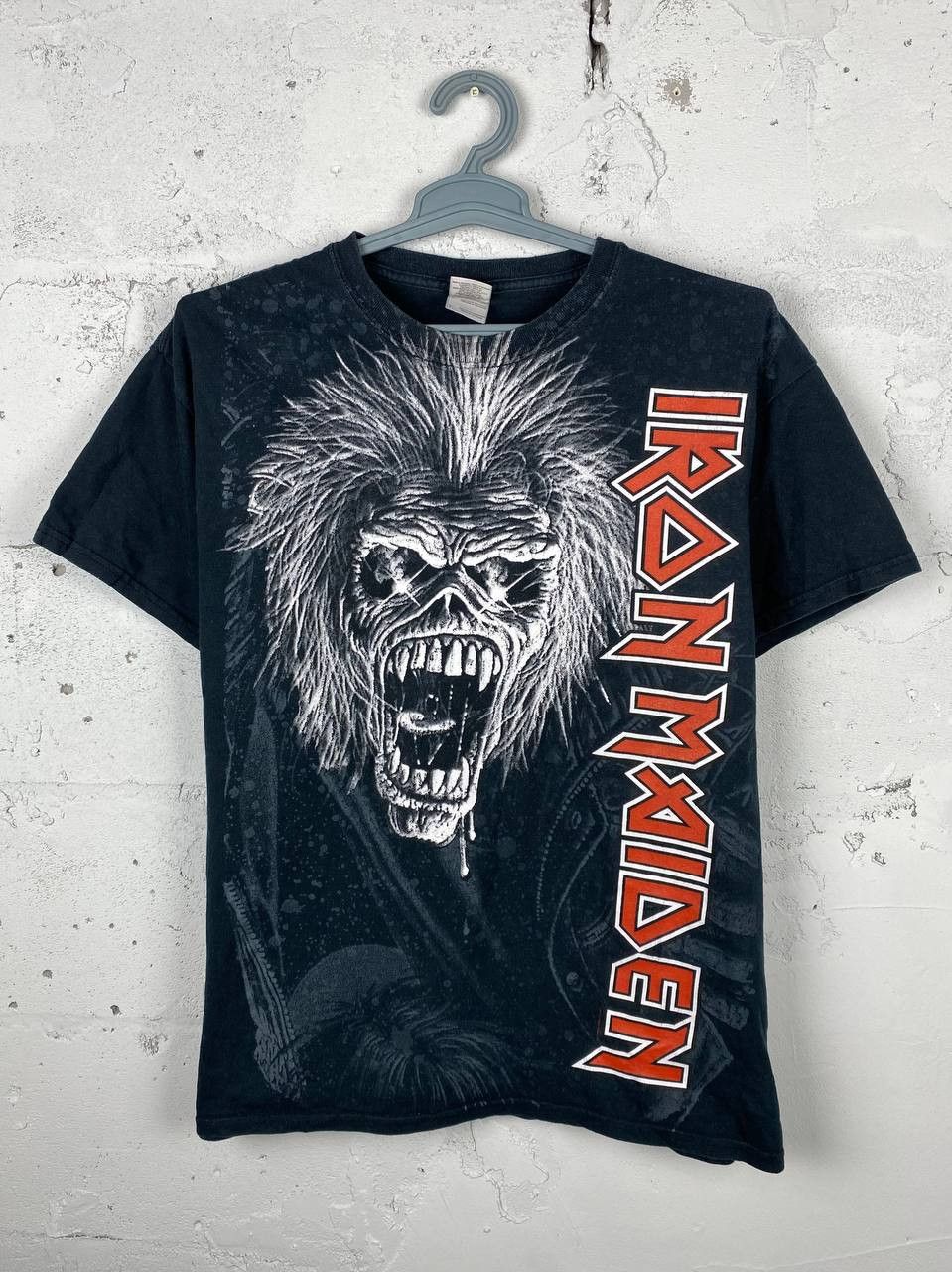 Iron Maiden Vintage Iron MAIDEN Skull Bones All Over Print Black T-Shirt Size US L / EU 52-54 / 3 - 1 Thumbnail